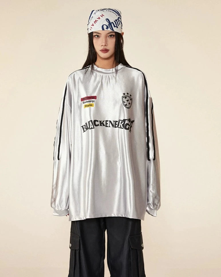 シルバーユニフォームTシャツ KSG18980 | 韓国ストリートファッション 