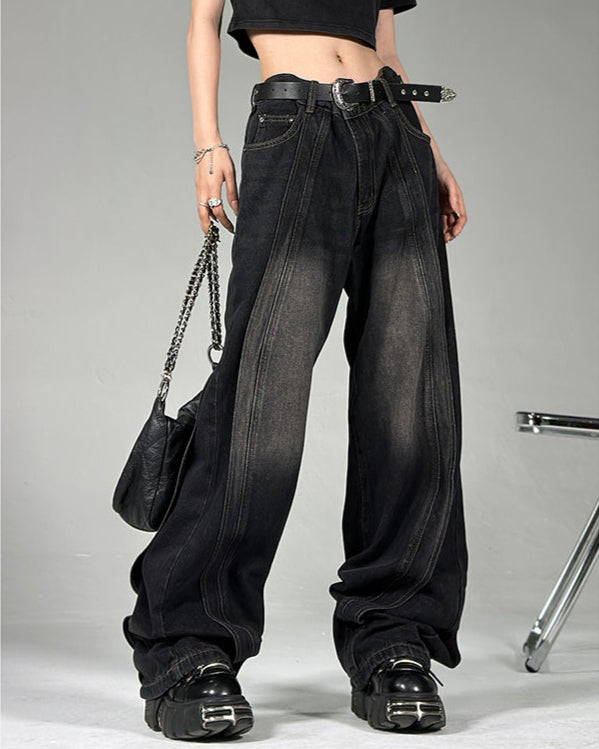 ストリートウォッシュルーズデニムパンツ KSG17728