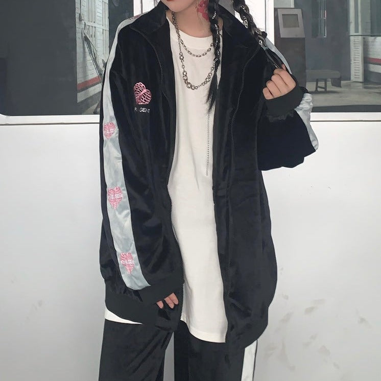Chuanziルーズジャージセットアップ KSG12117｜韓国ストリートファッション通販 – KsG