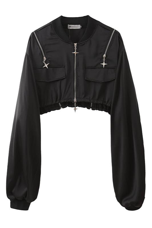 グリッターチャームジップMA1ジャケット KSG18079