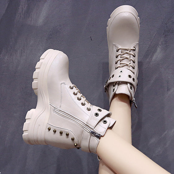 ベルト付レースアップショートブーツ KSG11600