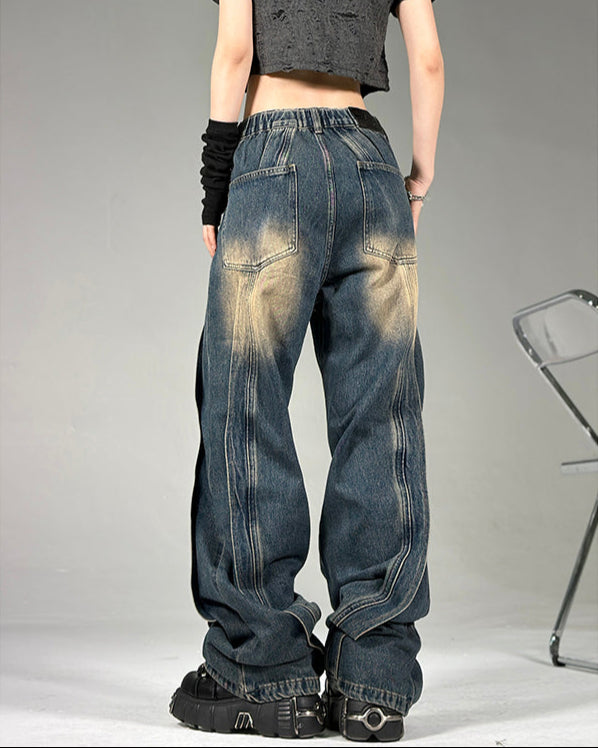 ストリートウォッシュルーズデニムパンツ KSG17728