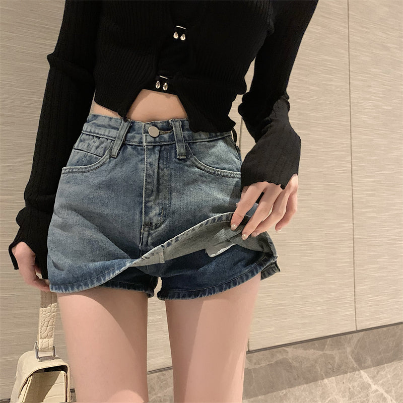 ショートデニムスカートパンツ KSG14930 | 韓国ストリートファッション