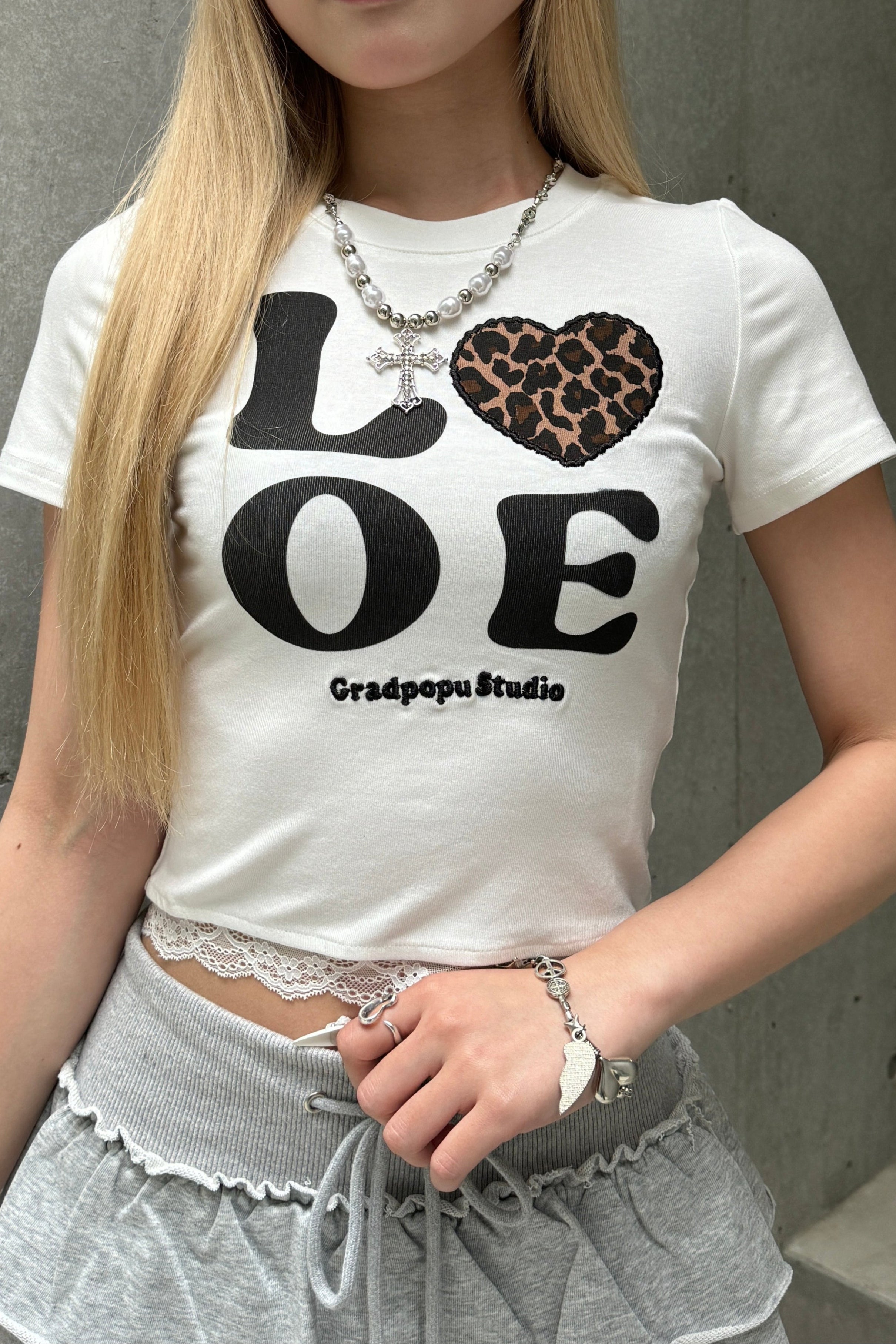 レオパードLOVEクロップドTシャツ KSG20830
