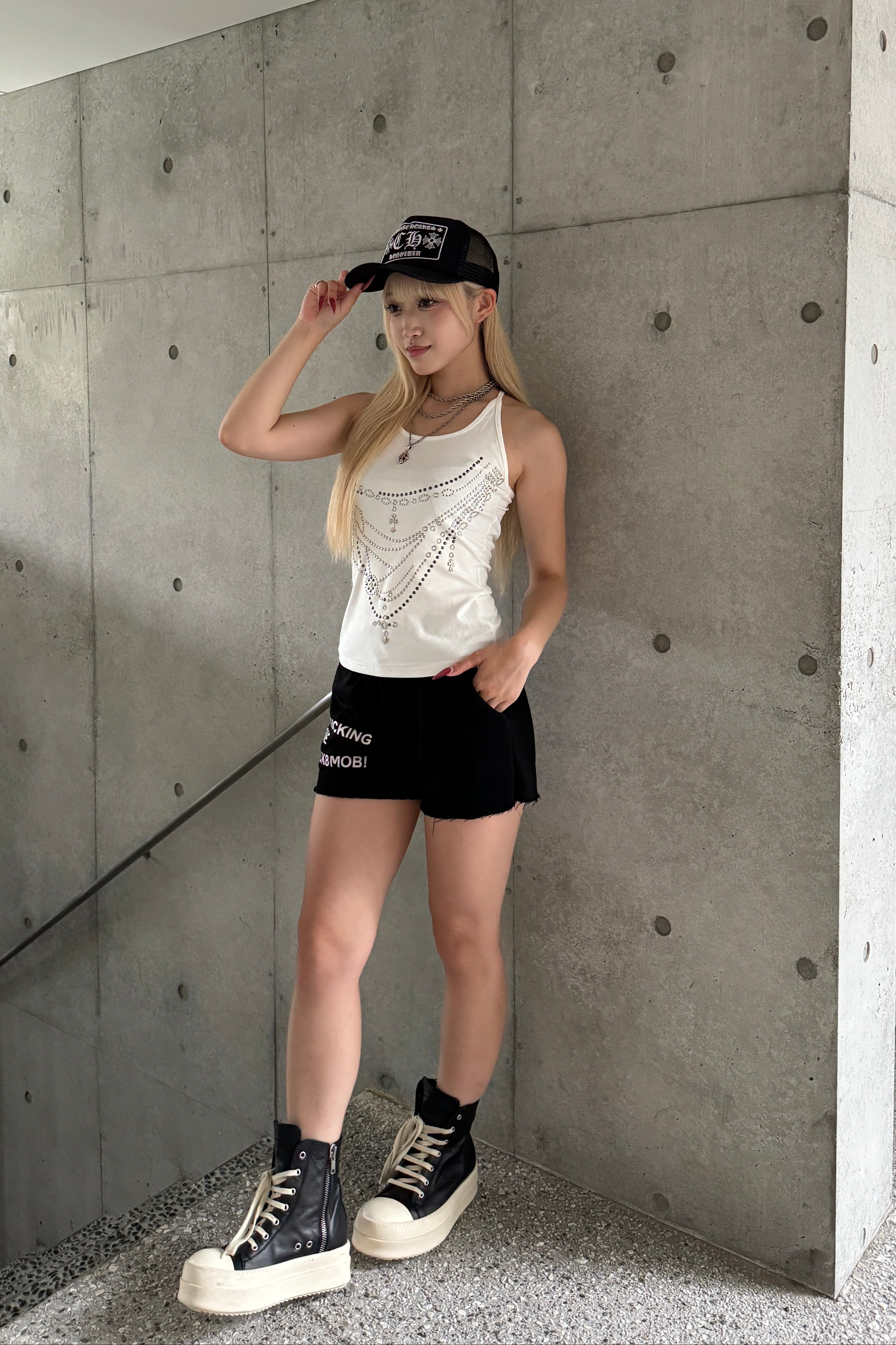 cross chain neckless top KSG20917