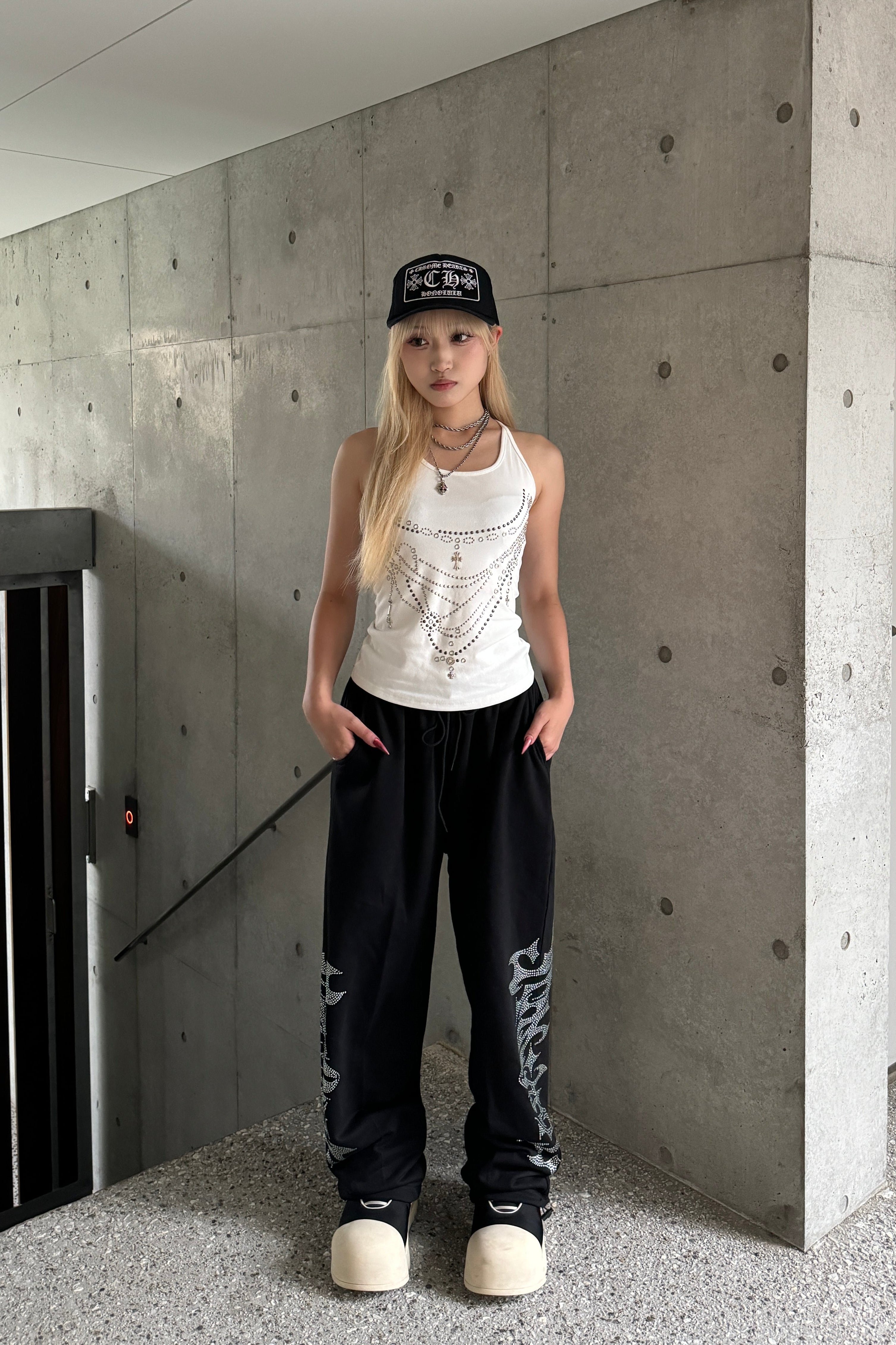 cross chain neckless top KSG20917