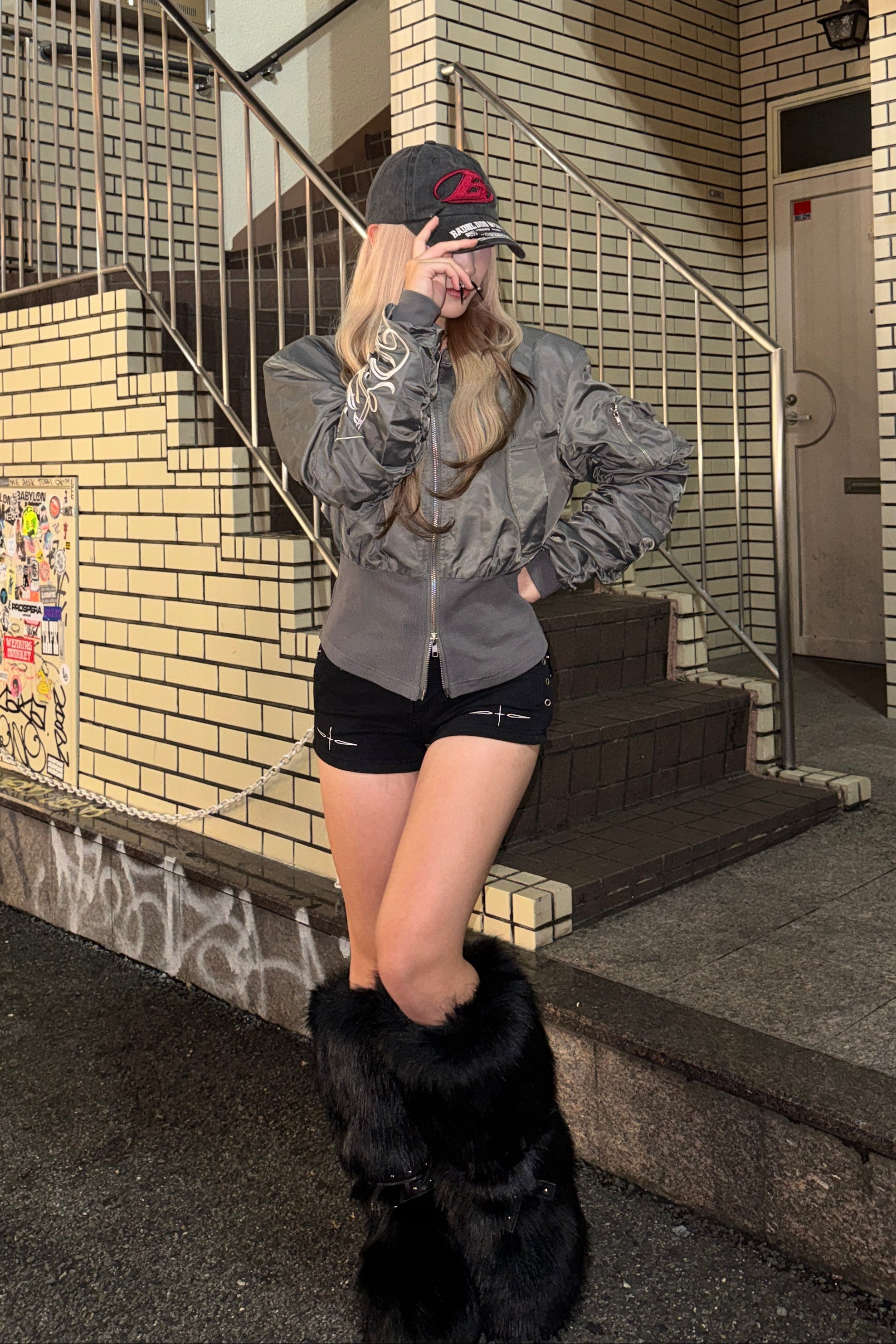 アシンメトリーダブルジップフーディ KSG30079