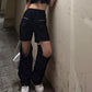 korean trend black pants KSG15336