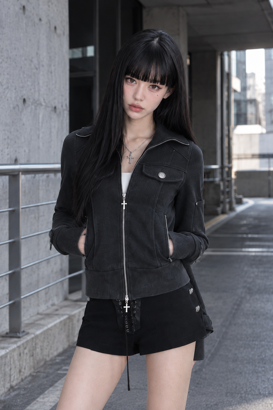 クロスダブルジップジャケット KSG30115
