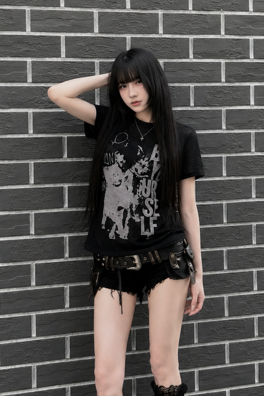 シースルーキャットTシャツ KSG21341