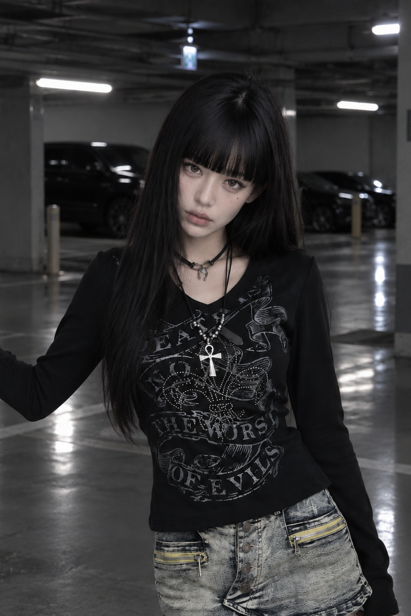スタッズゴシックロングスリーブTシャツ KSG21411