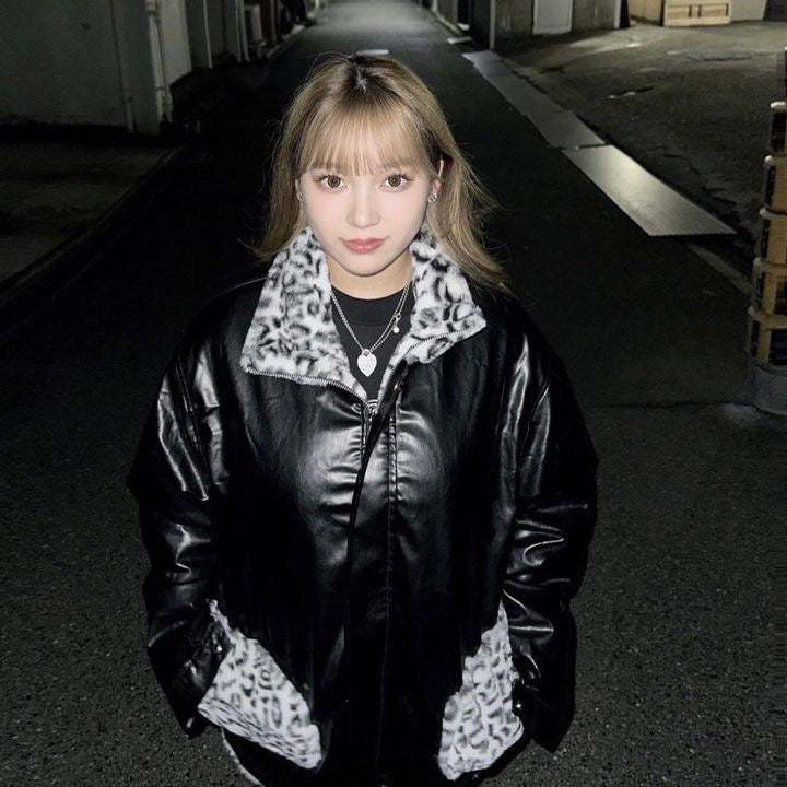 2wayレオパード柄ジャケット KSG17454 | 韓国ストリートファッション