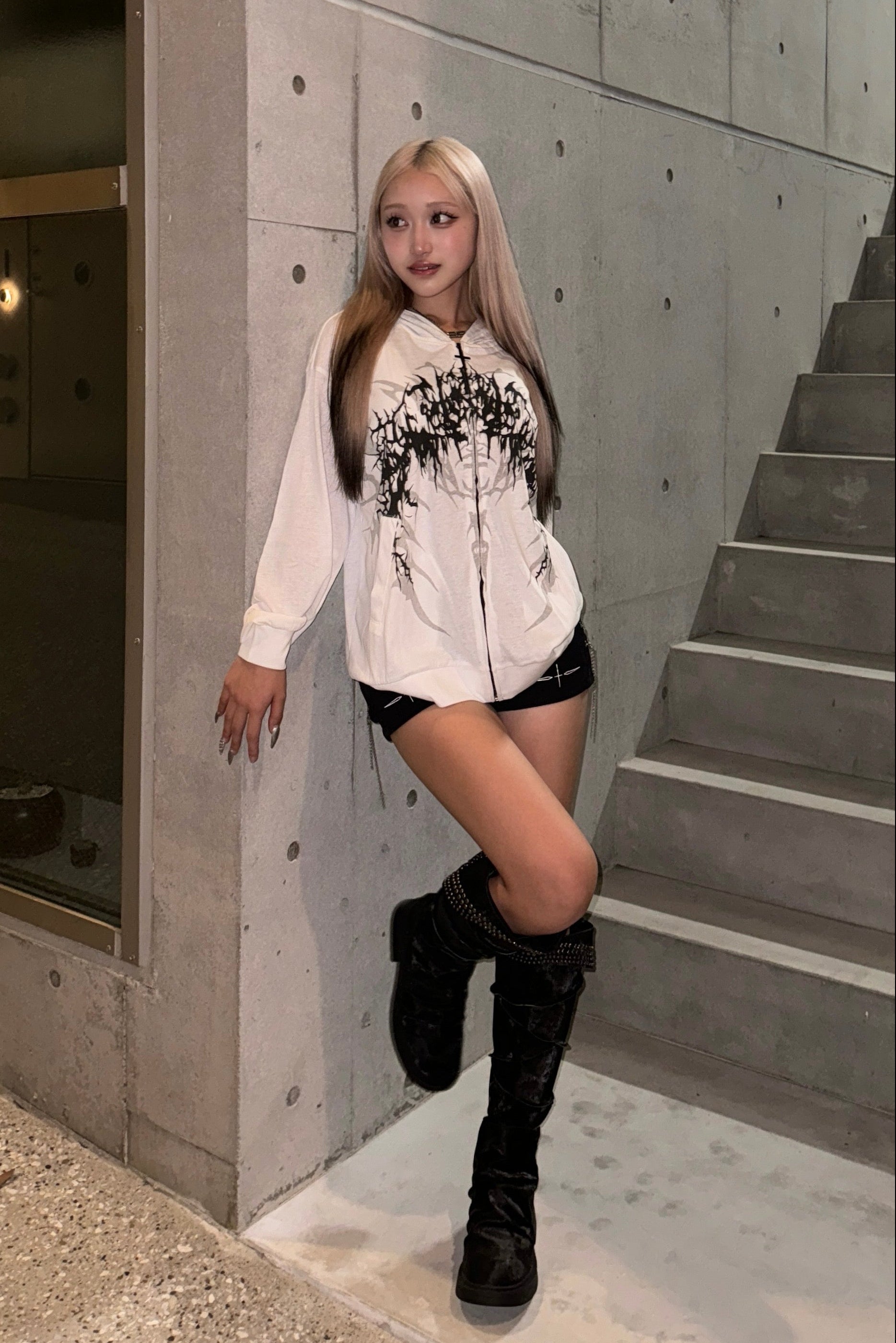 トライバルデザインオーバーパーカー KSG21139