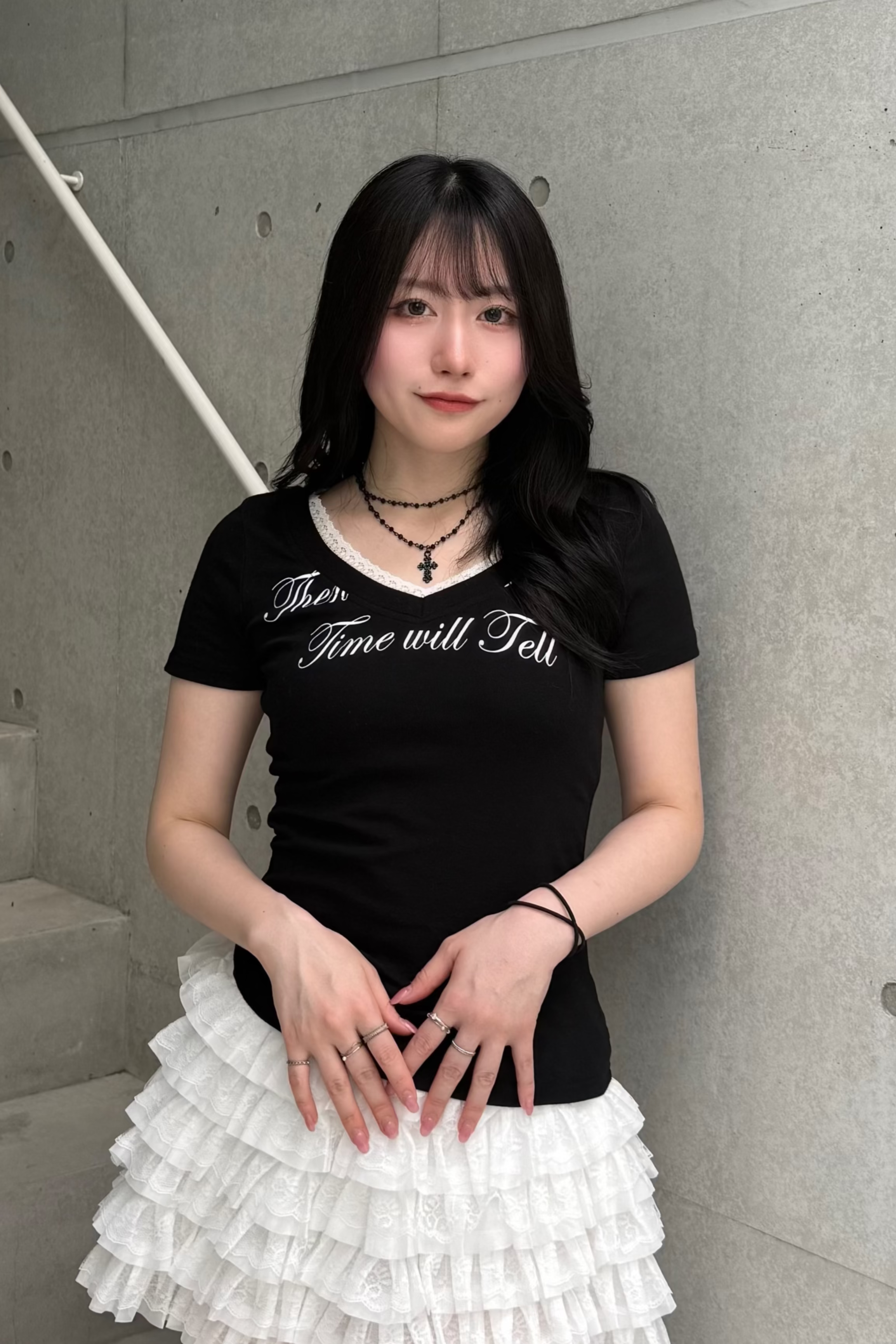 レースレタリングTシャツ KSG20892