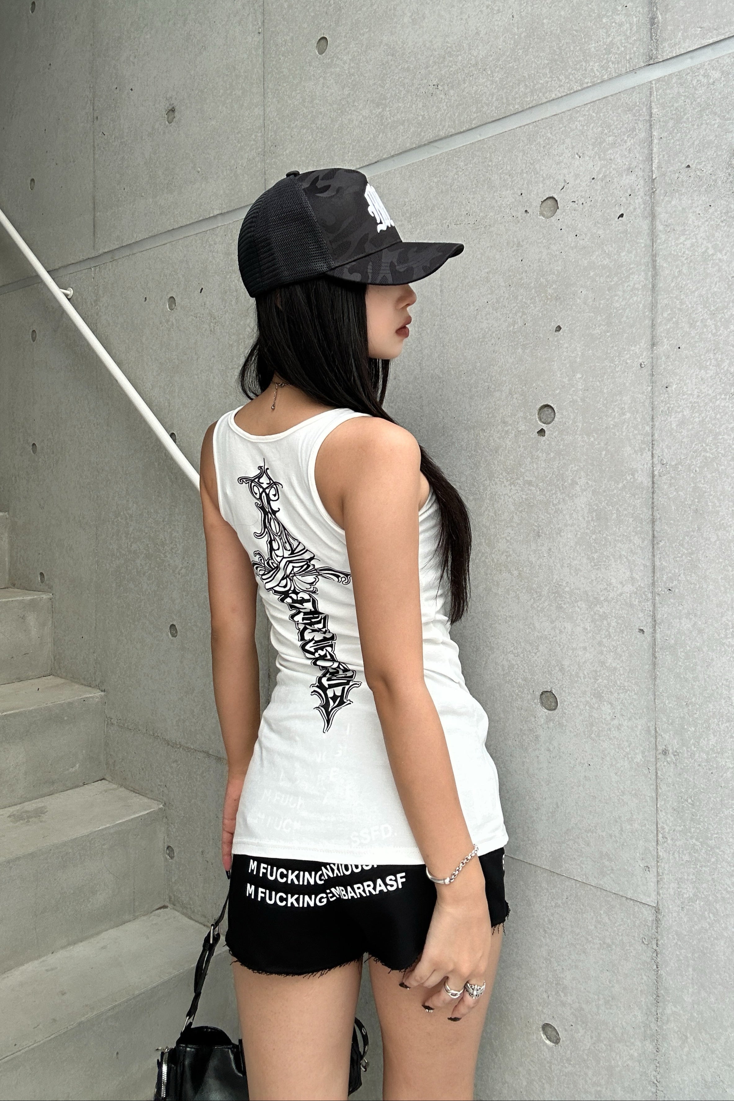 lettering cross sleeveless KSG20920