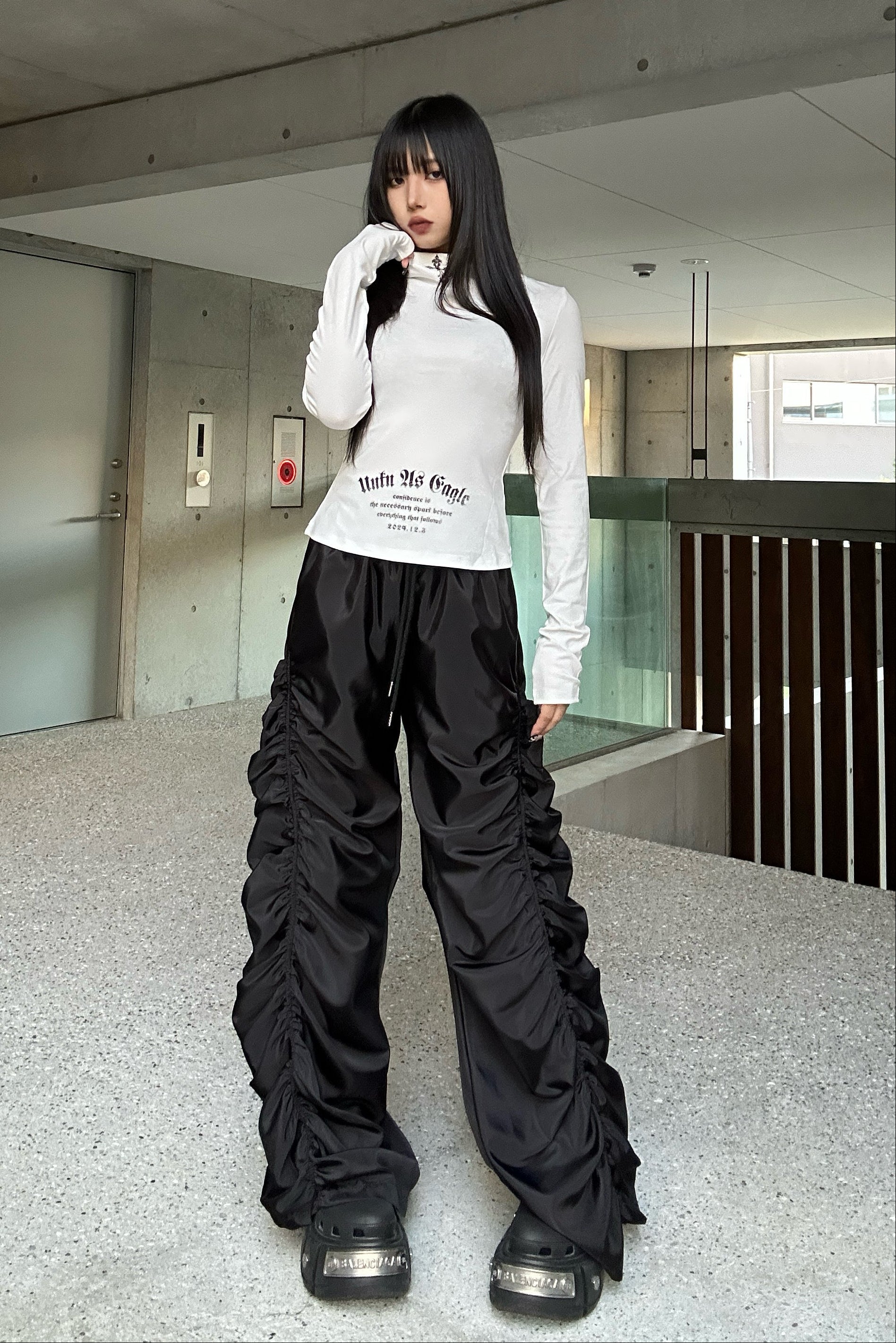 High Neck Gothic Top KSG21038