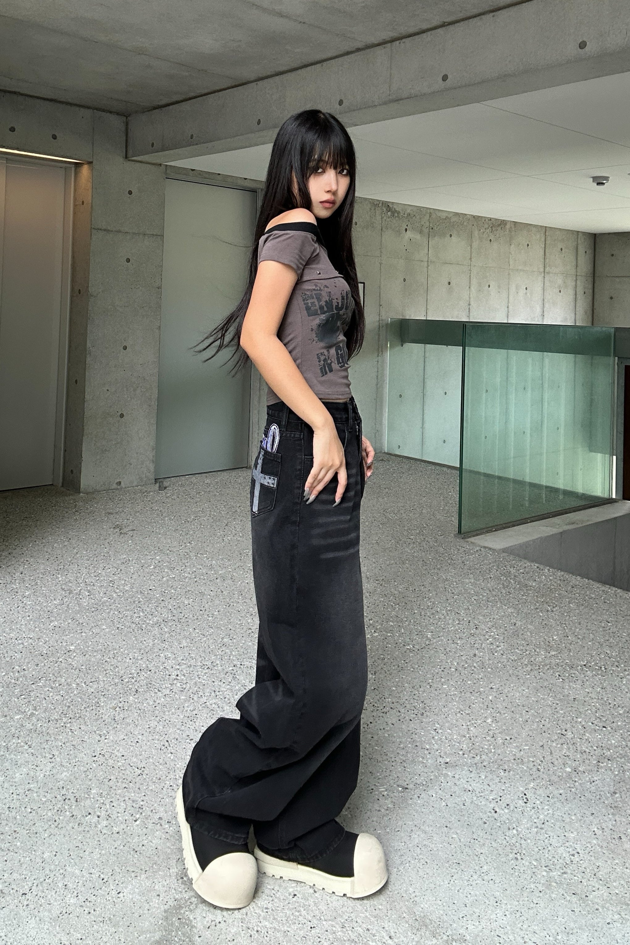 studs halter layered neck T KSG20914