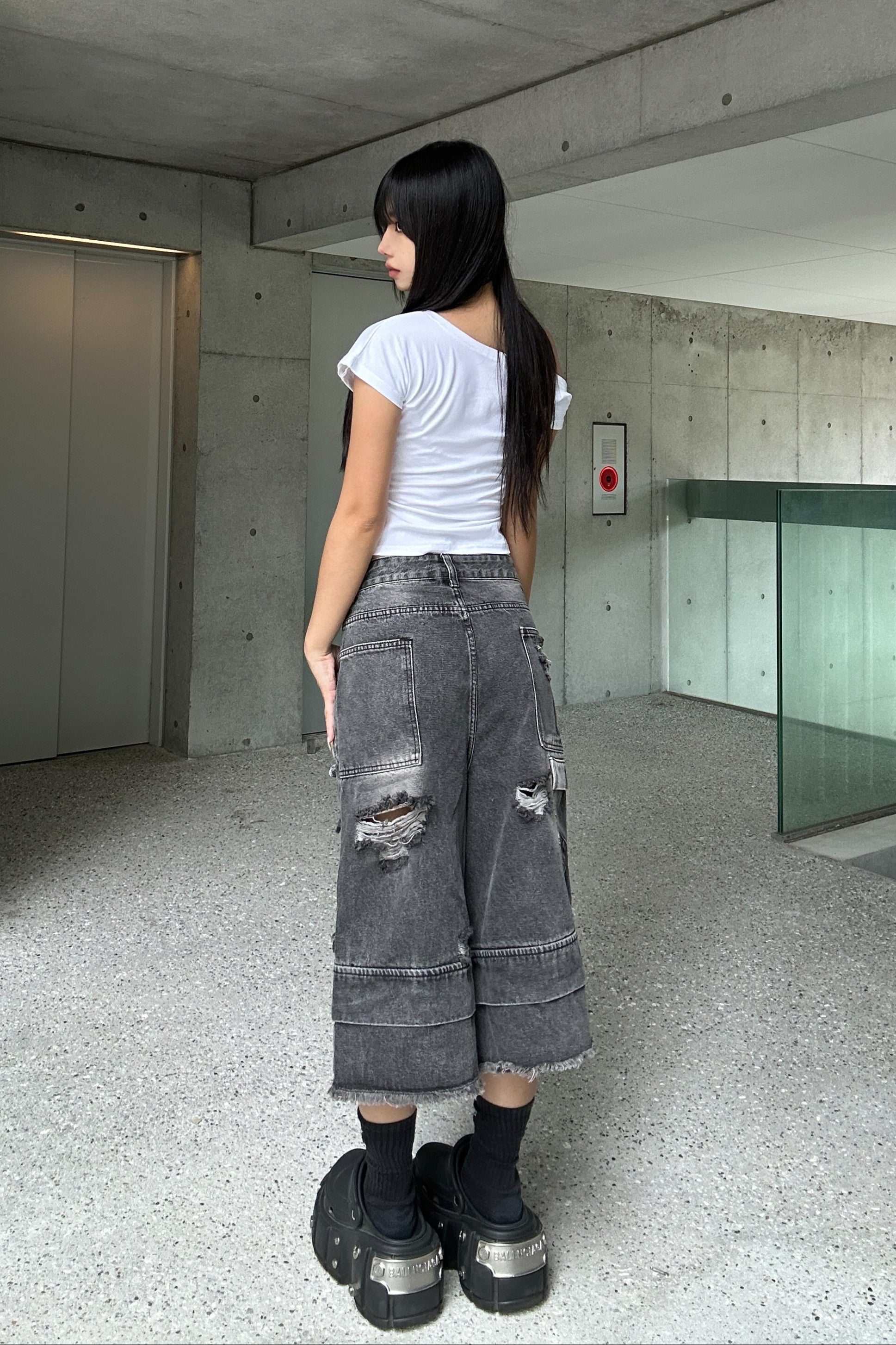 messy studs one-shoulder KSG20897