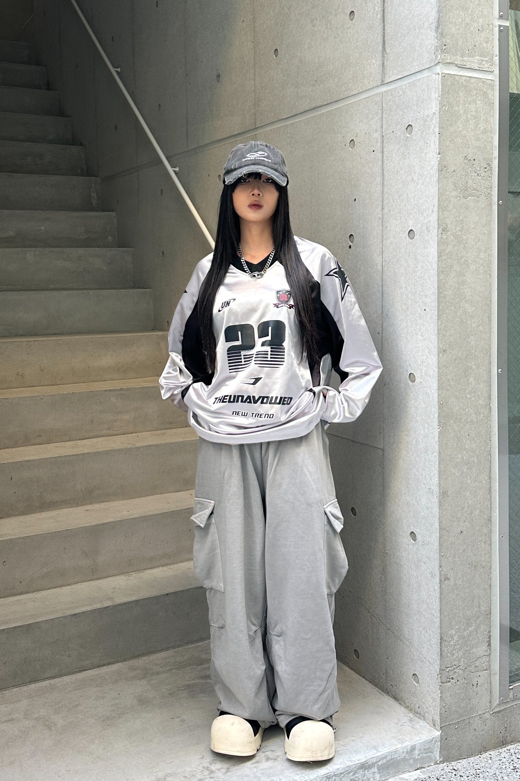 オーバーサイズシルバーユニフォームTシャツ KSG20707