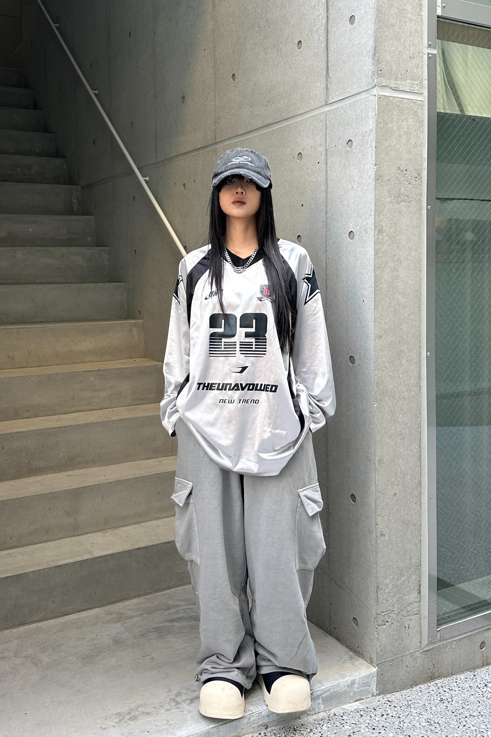 オーバーサイズシルバーユニフォームTシャツ KSG20707