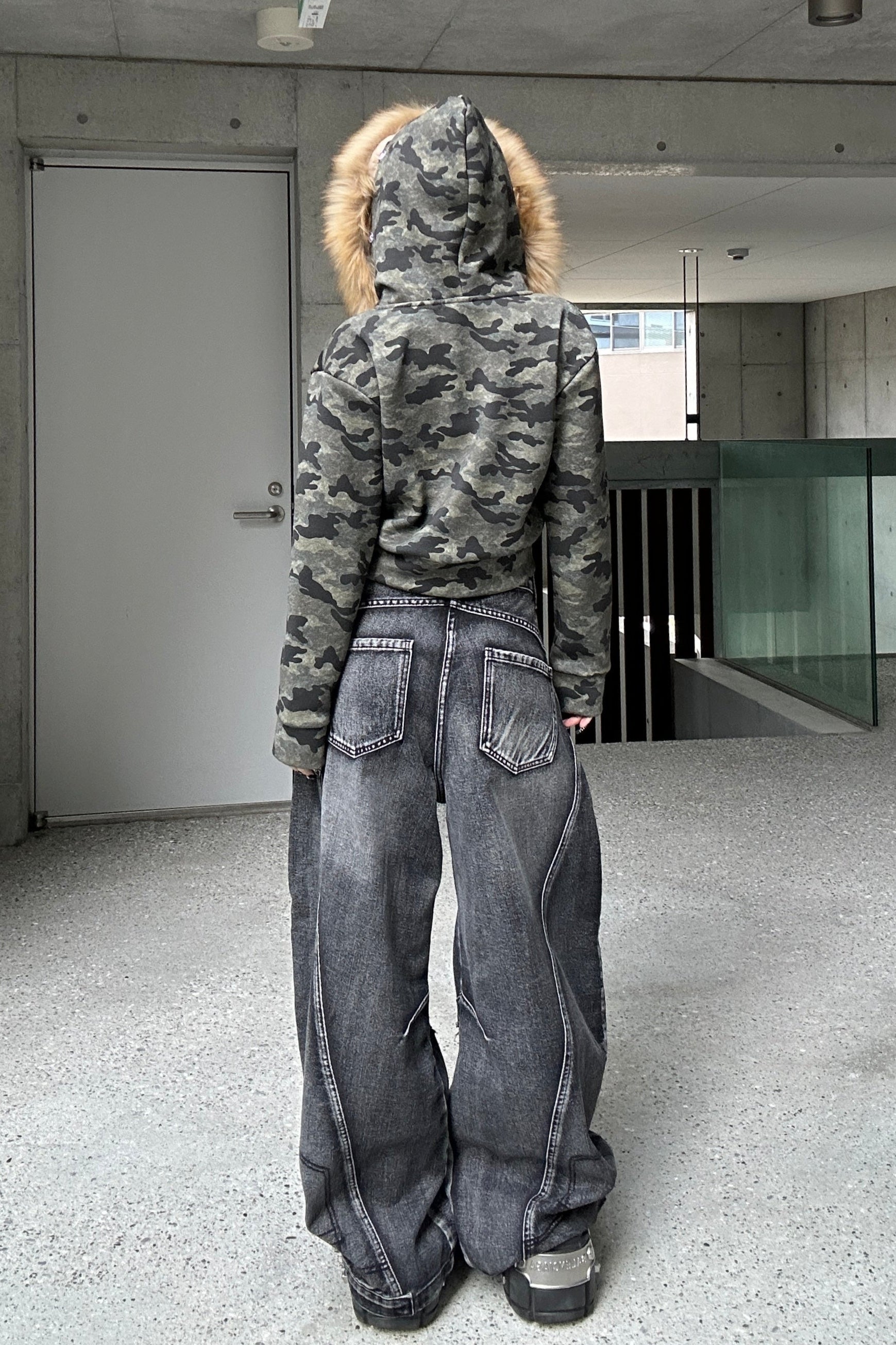 damage balloon denim  KSG19267