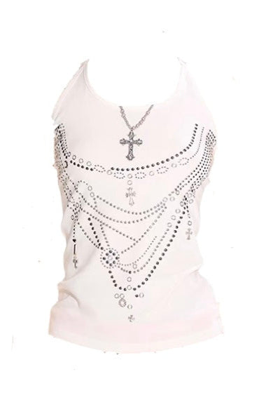 cross chain neckless top KSG20917