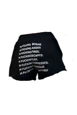 raw hem sweat short pants KSG19311