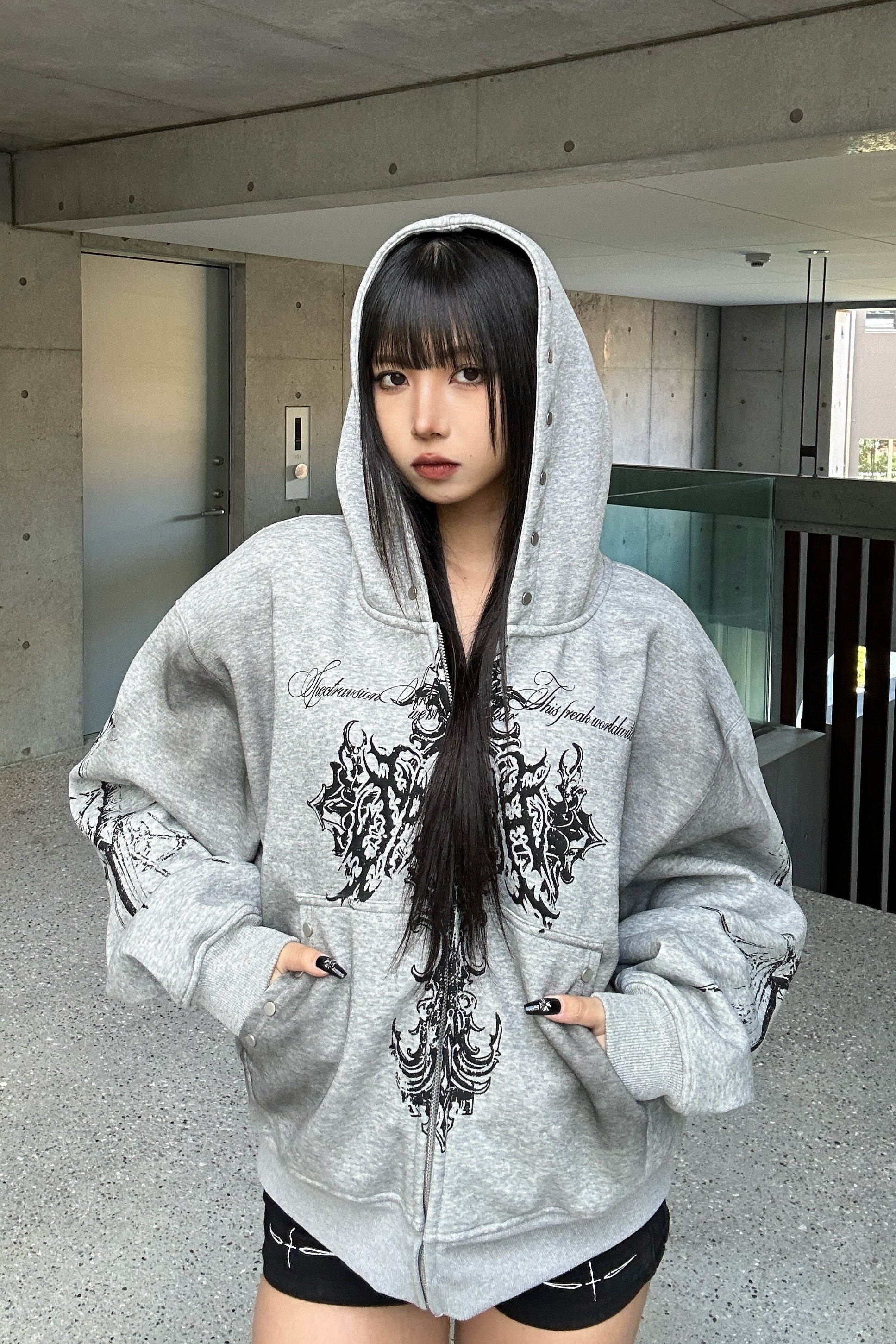 ウォッシュドクロスジップアップパーカー KSG21123