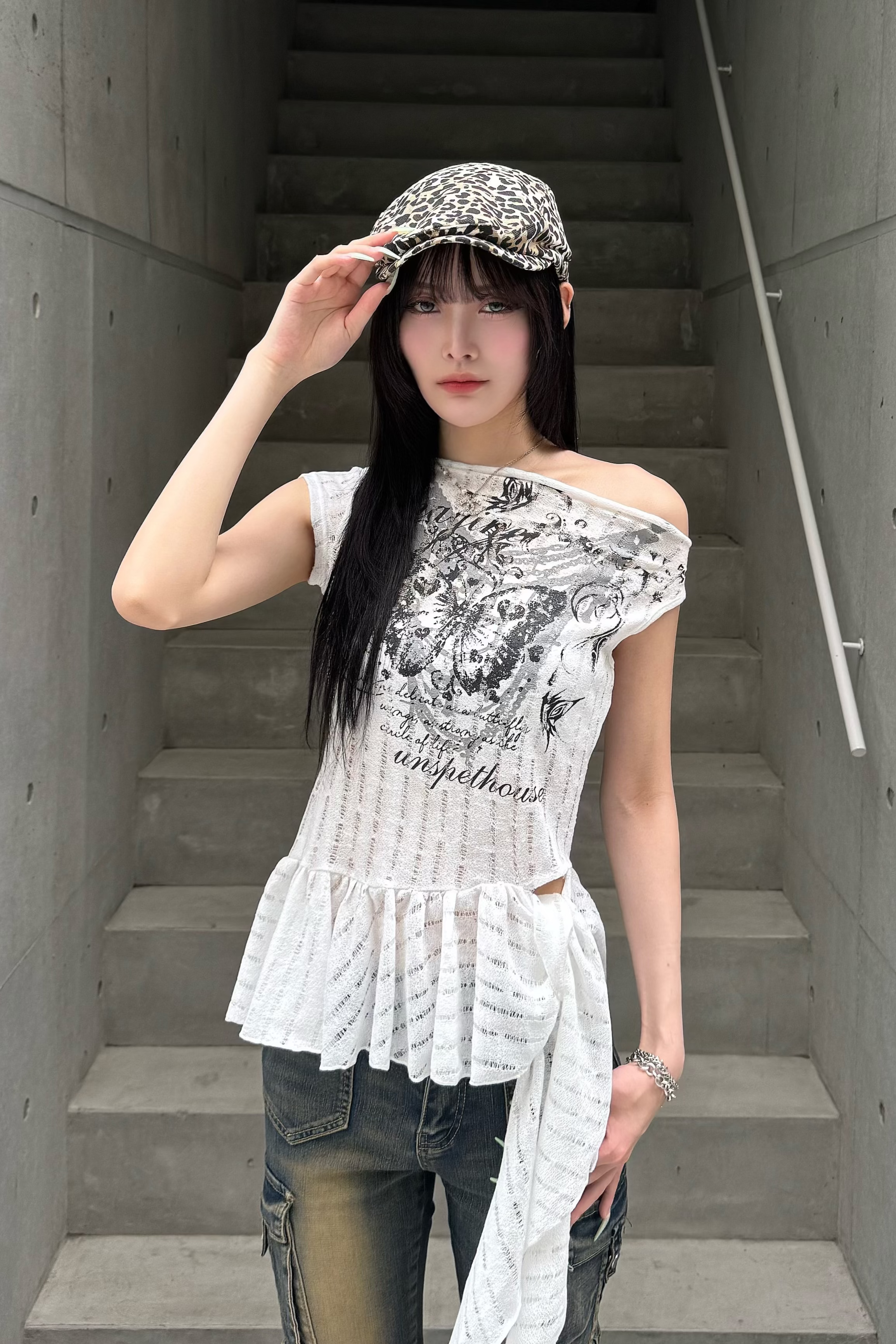 lace butterfly design  tops KSG20928