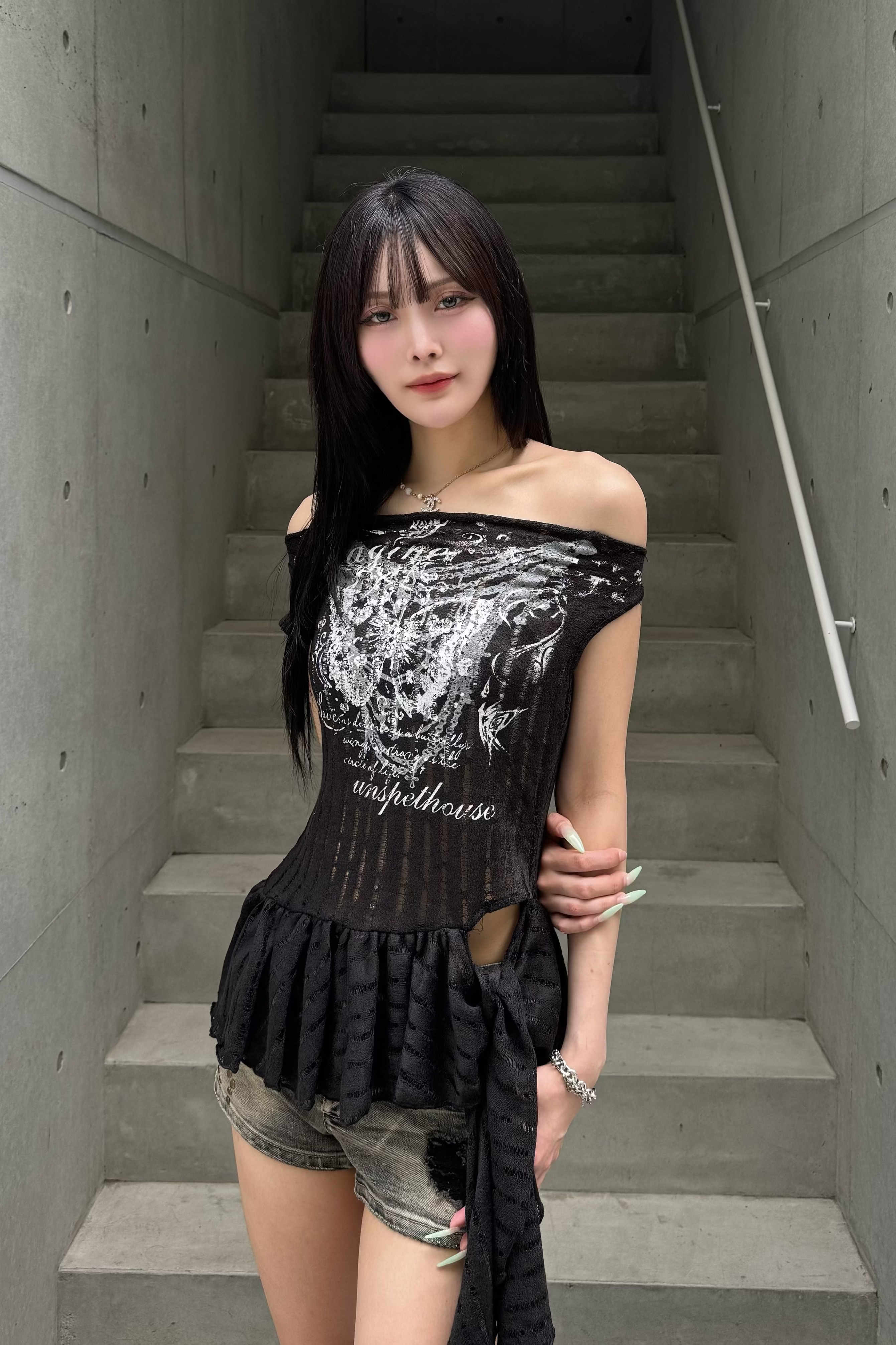 lace butterfly design  tops KSG20928
