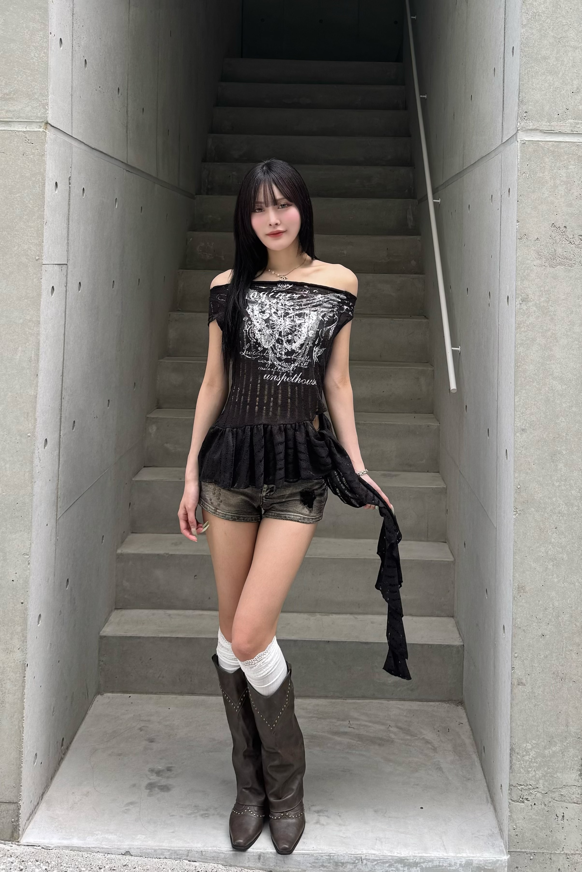 lace butterfly design  tops KSG20928