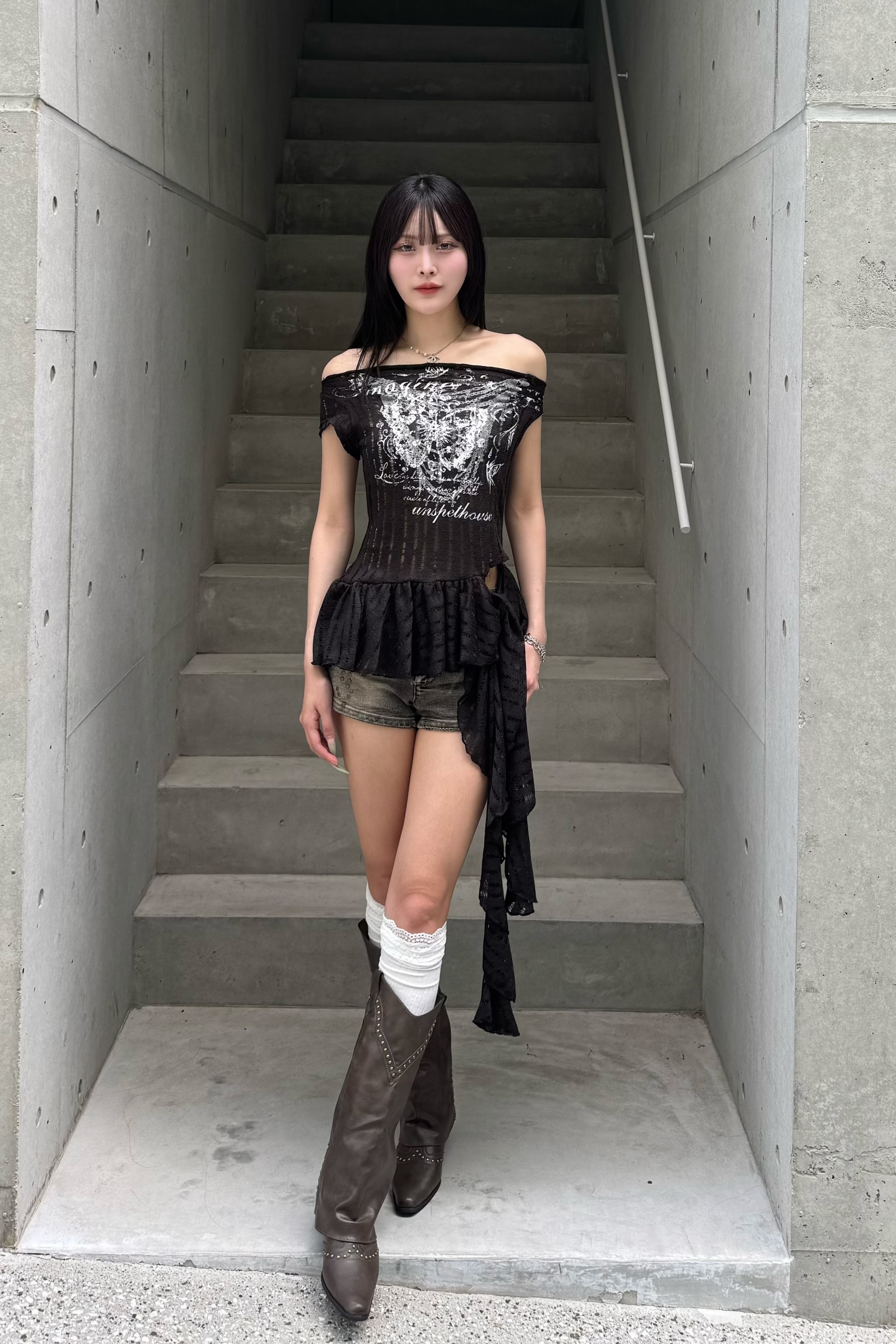 lace butterfly design  tops KSG20928
