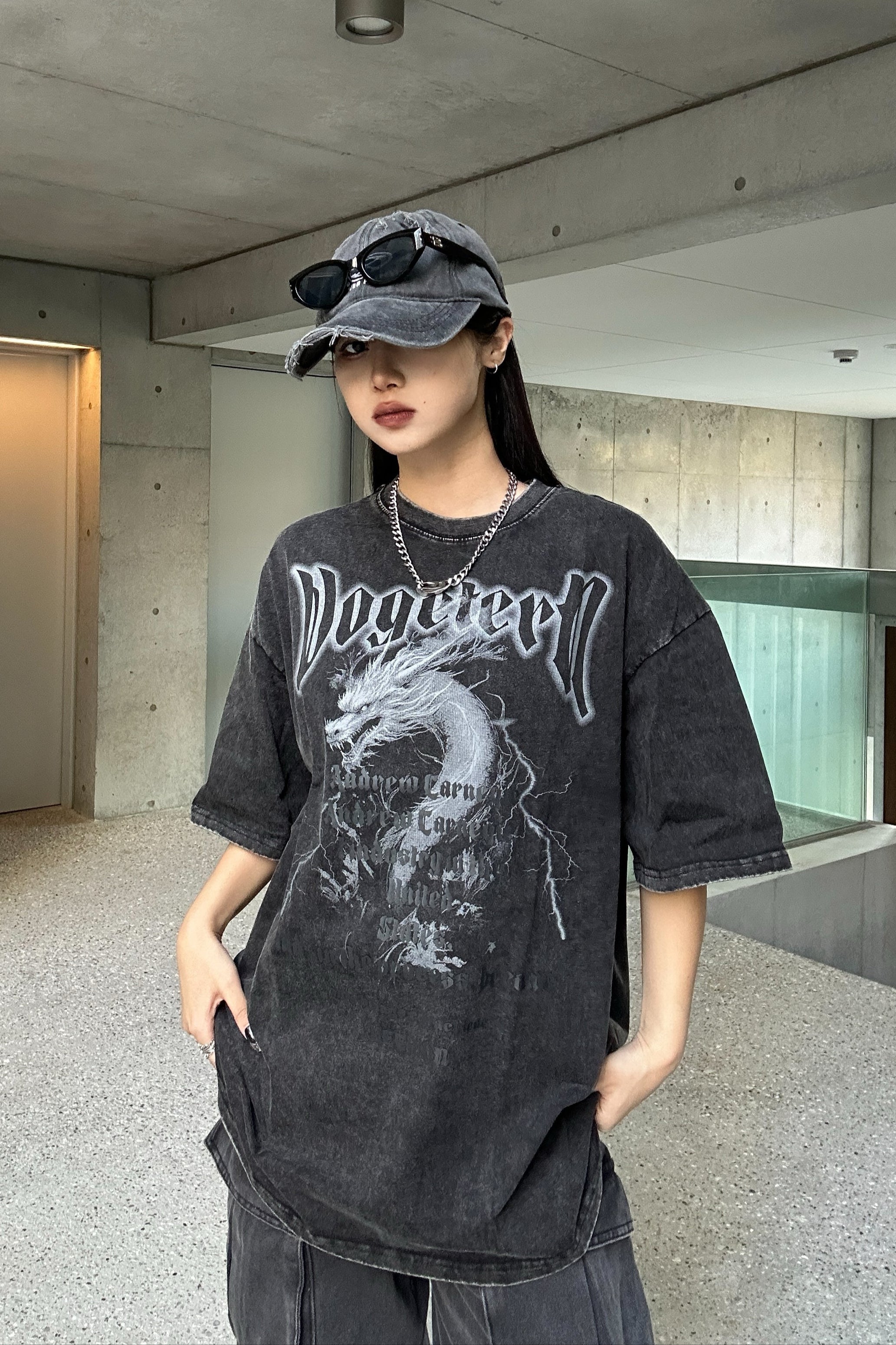 ドラゴンレタリングオーバーTシャツ KSG20556