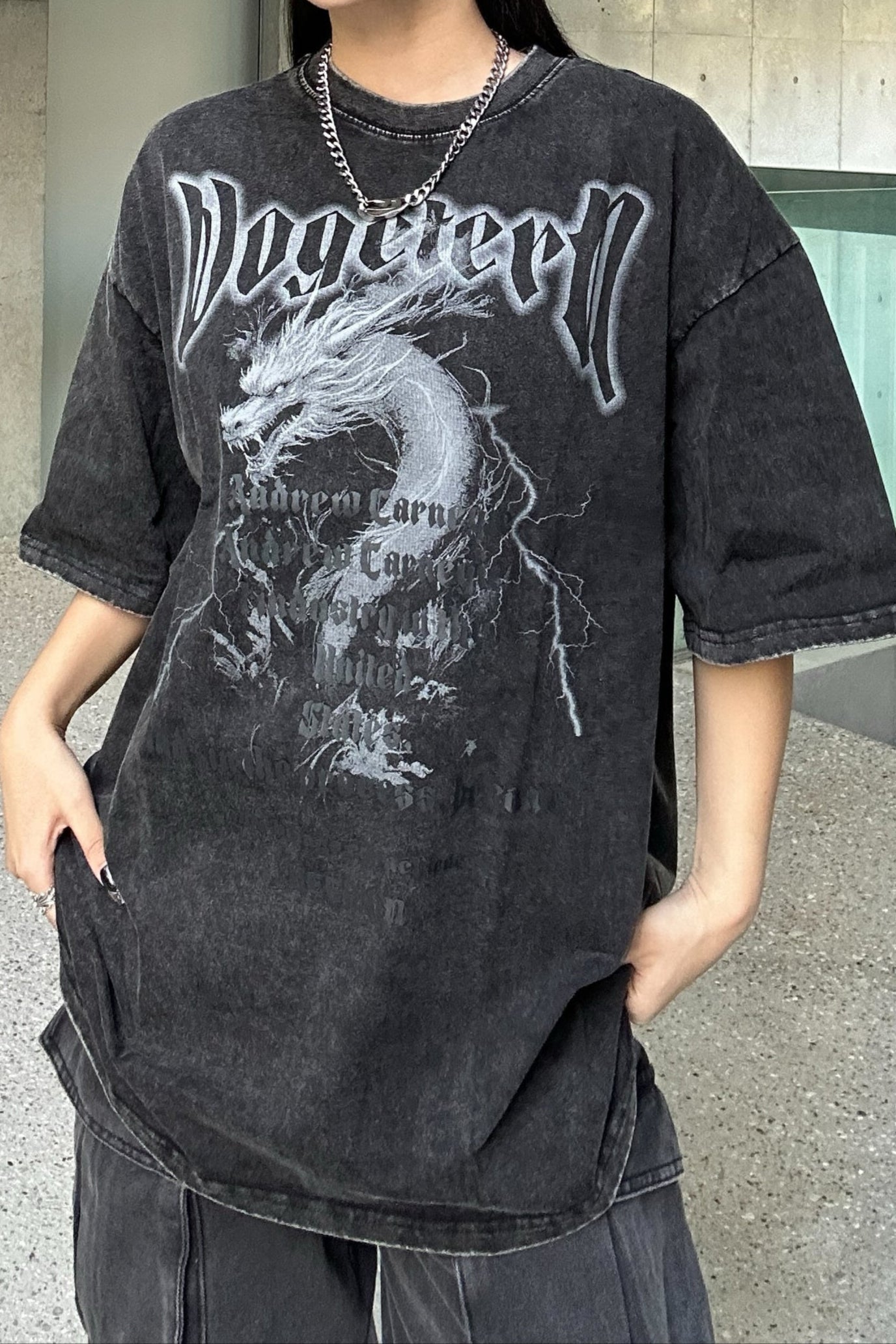 ドラゴンレタリングオーバーTシャツ KSG20556