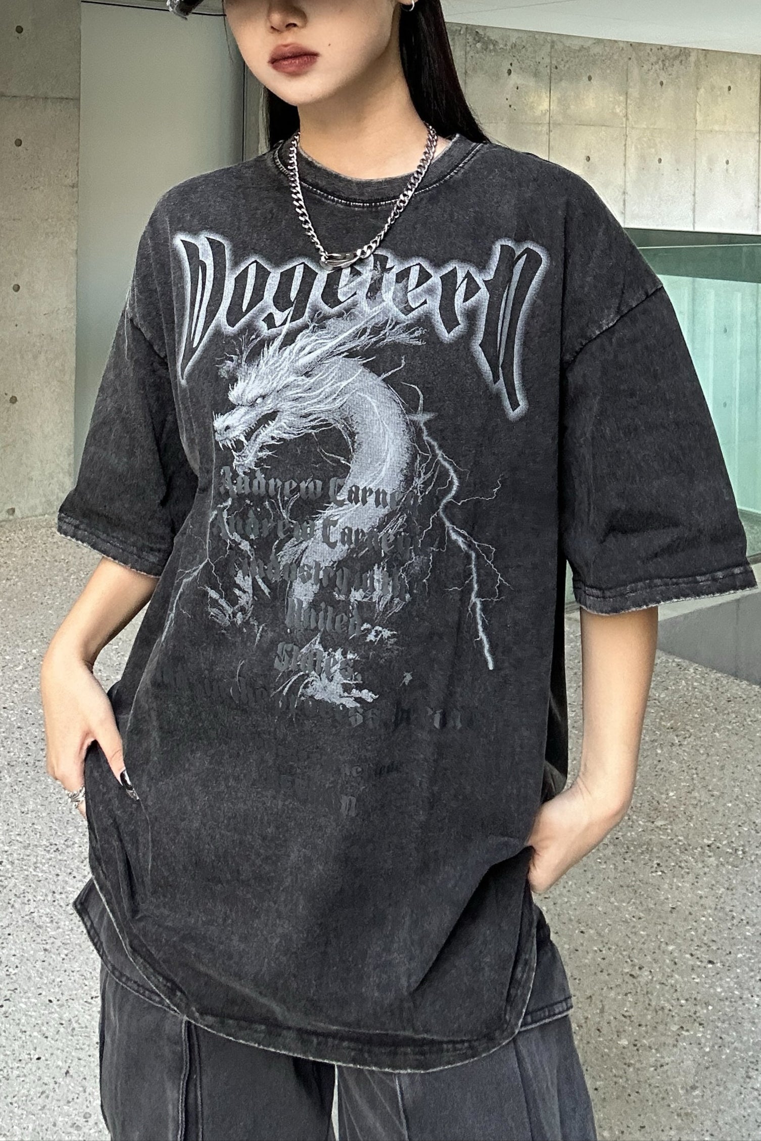ドラゴンレタリングオーバーTシャツ KSG20556