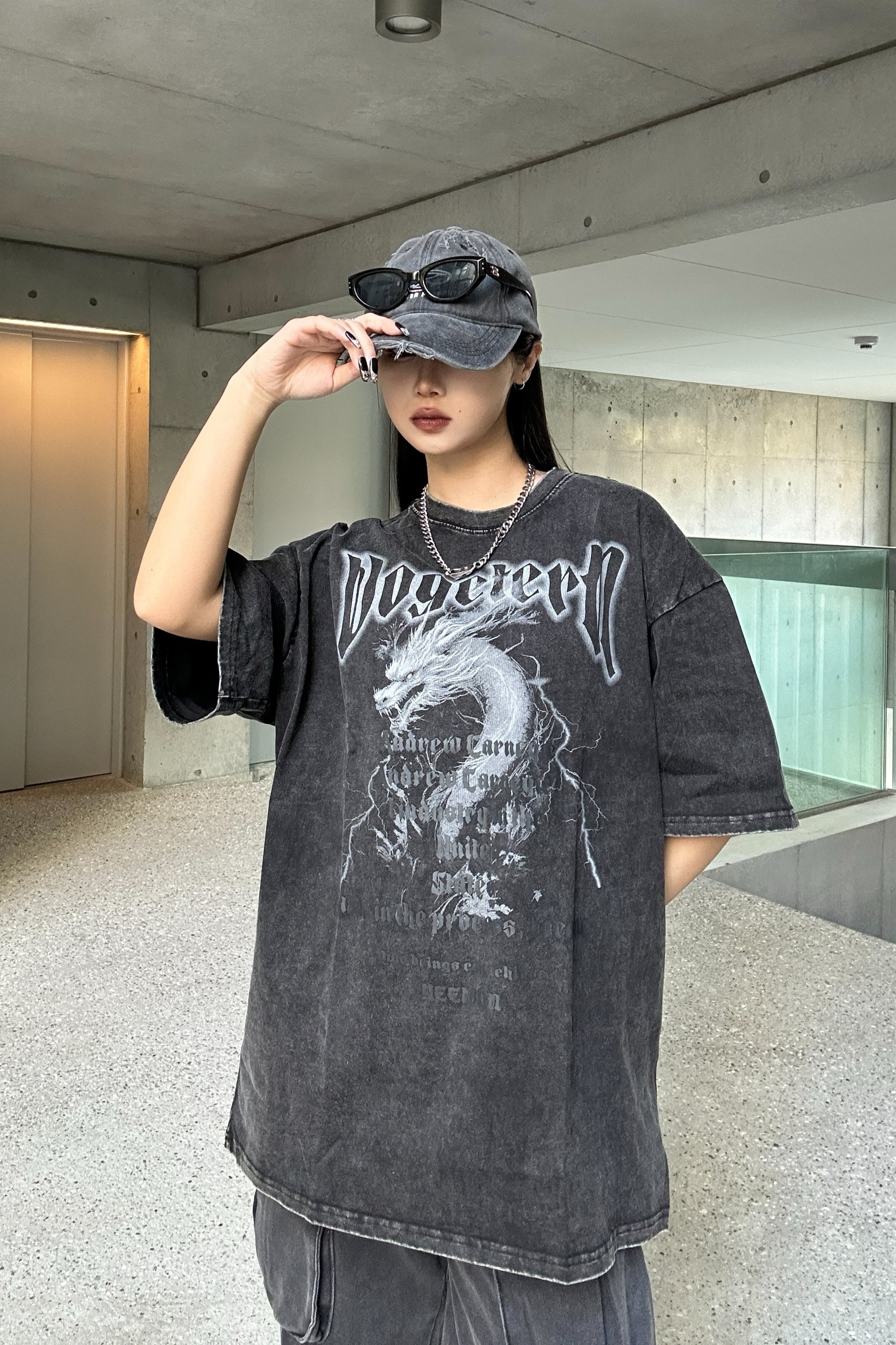 ドラゴンレタリングオーバーTシャツ KSG20556