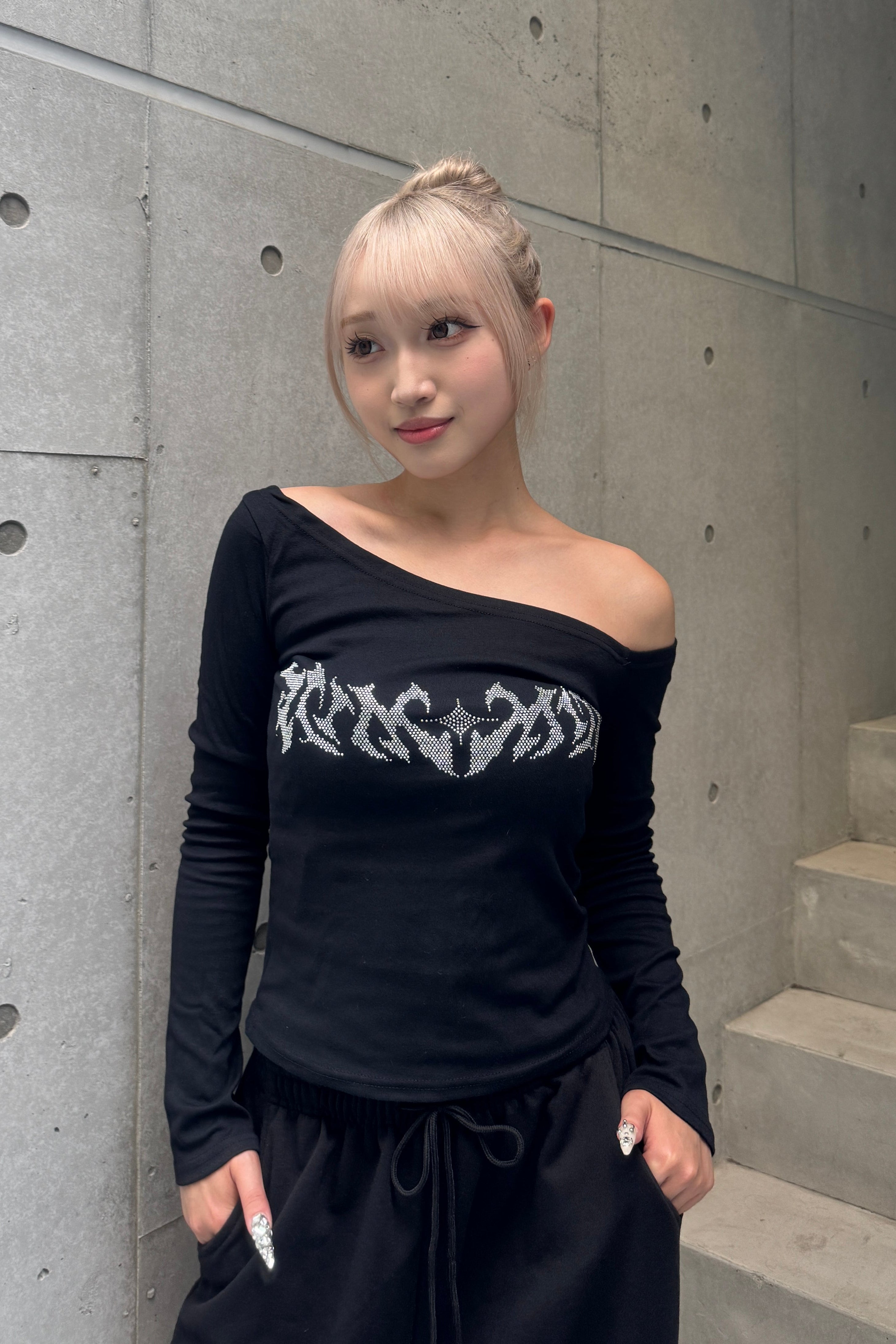 sparkstone one shoulder top KSG20935