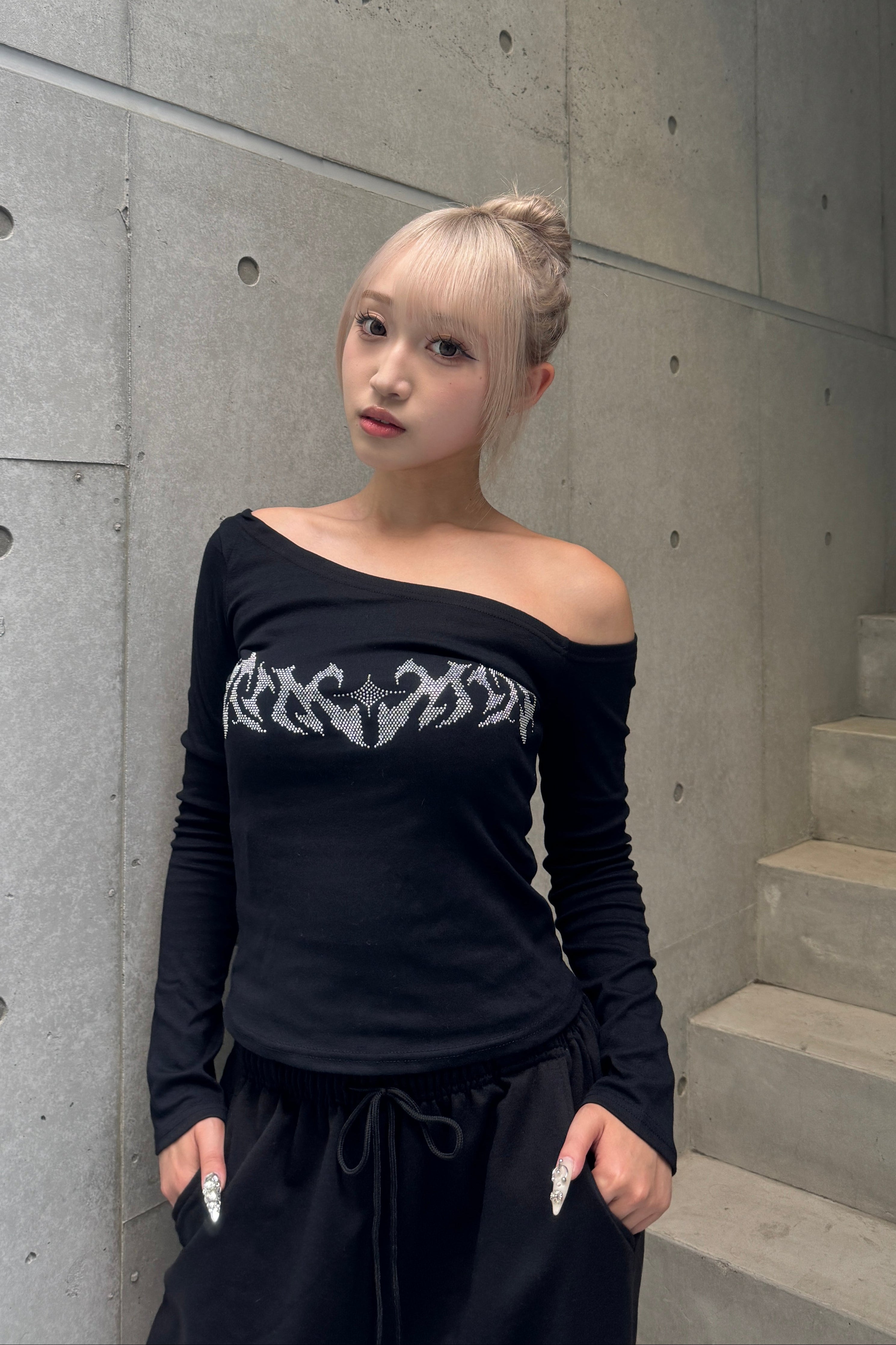 sparkstone one shoulder top KSG20935