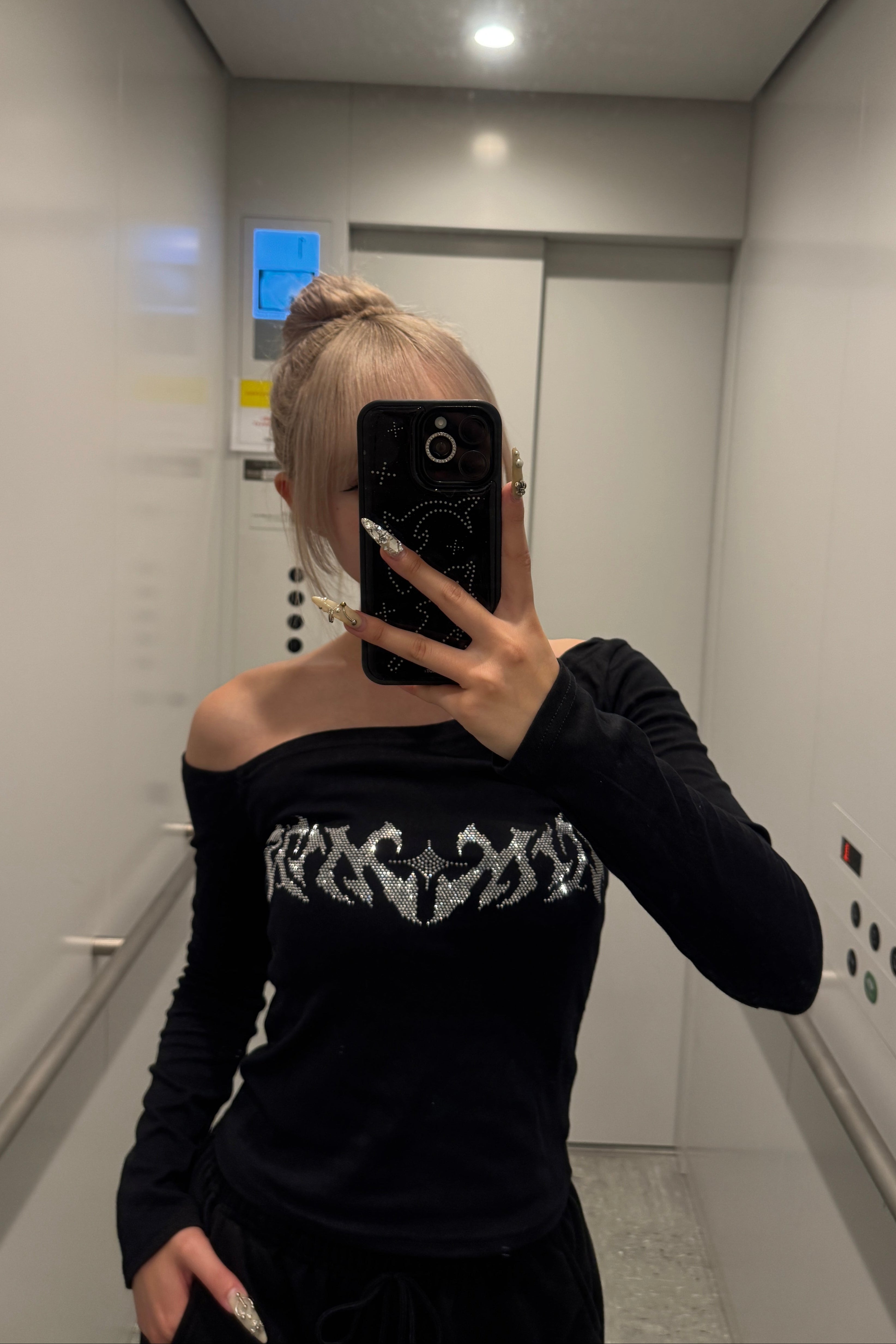 sparkstone one shoulder top KSG20935