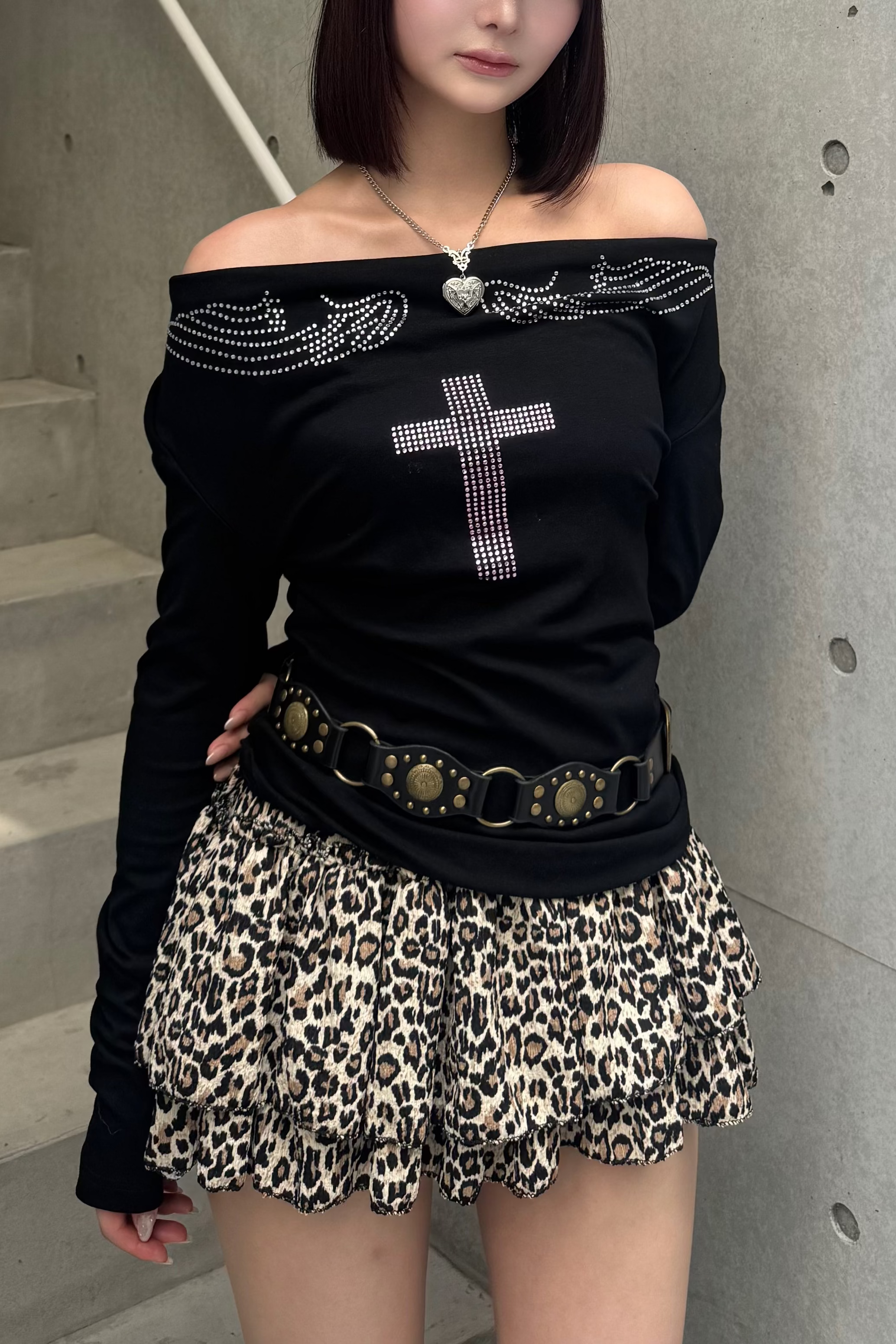 rhinestone 2way tops KSG20974