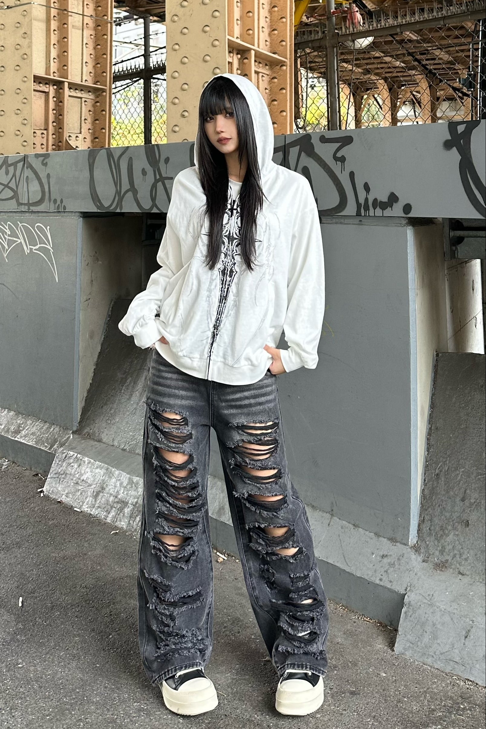 ボーダーライナーグラフィックパーカー KSG21150