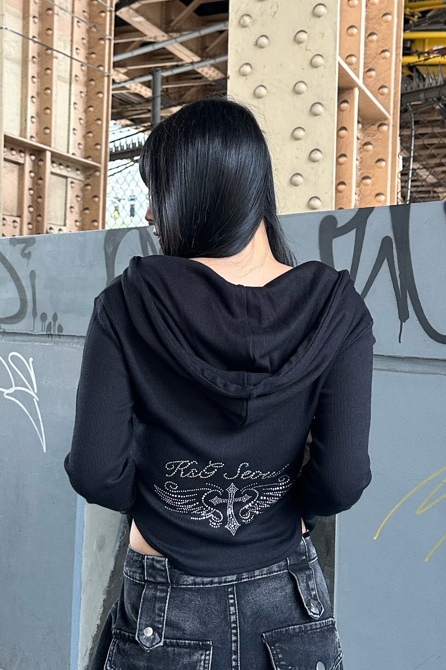 バッククロスフーディートップス KSG21177