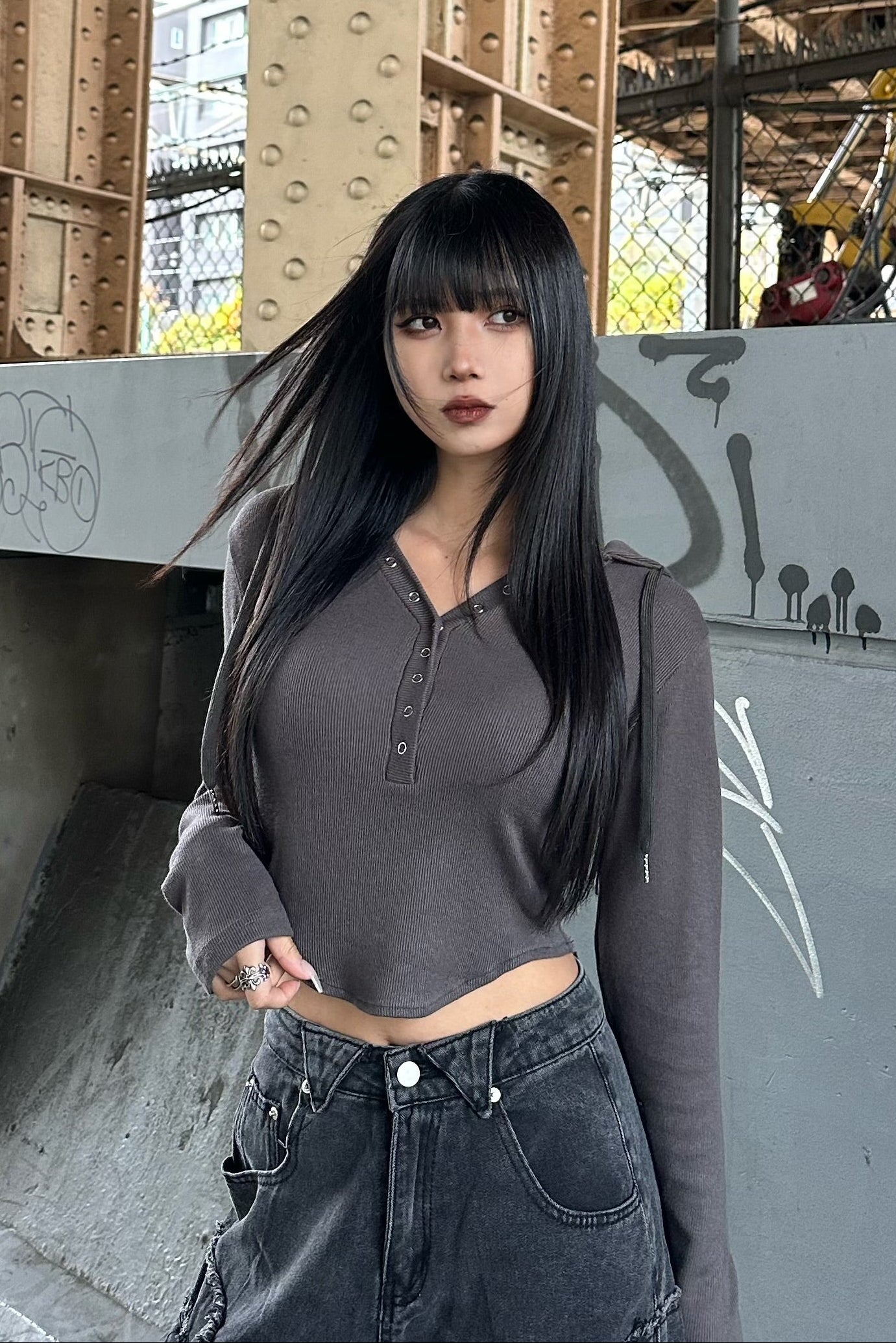 バッククロスフーディートップス KSG21177