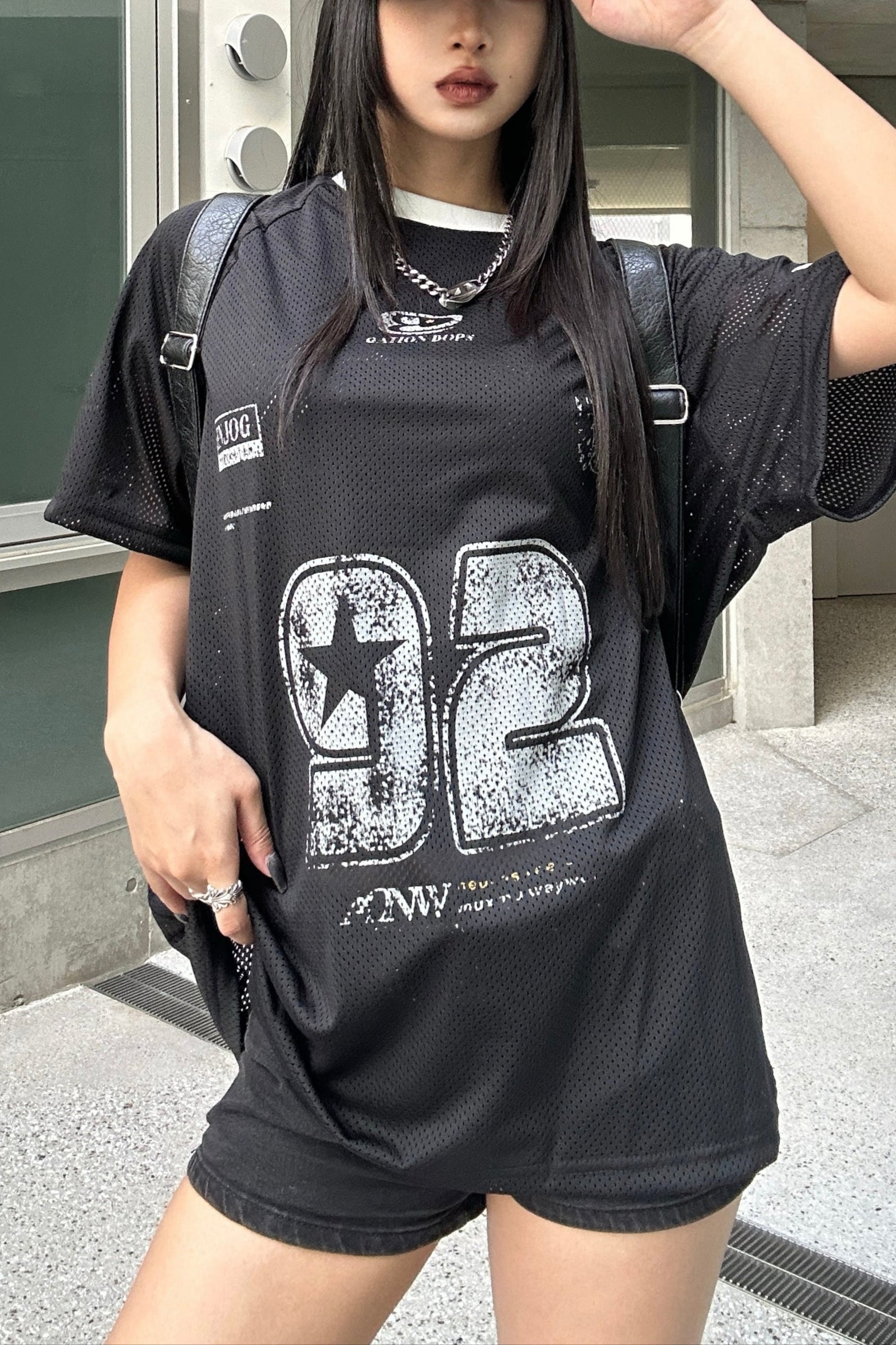 ヴィンテージプリントメッシュTシャツ KSG20842