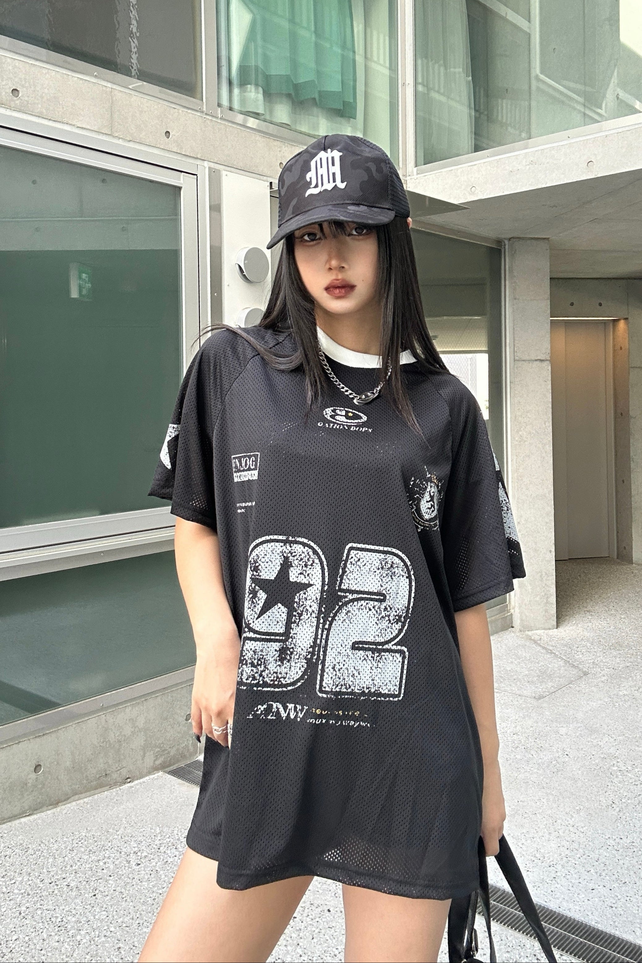 ヴィンテージプリントメッシュTシャツ KSG20842