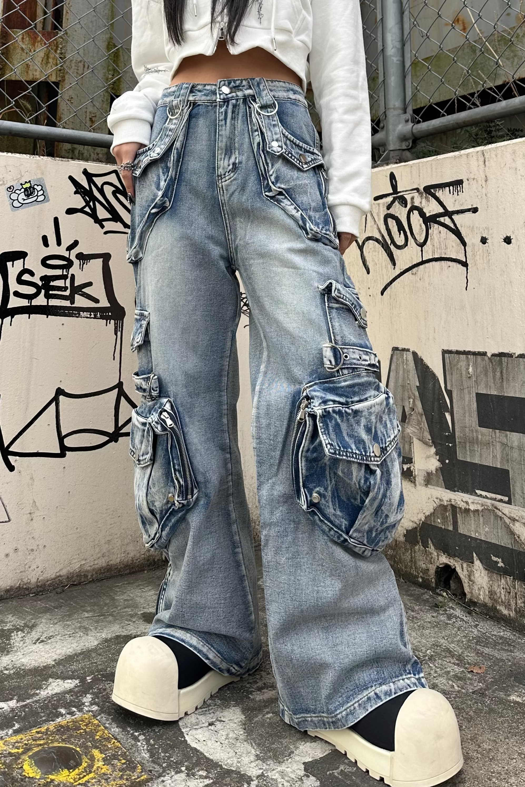 サイドベルトマルチポケットパンツ KSG19395