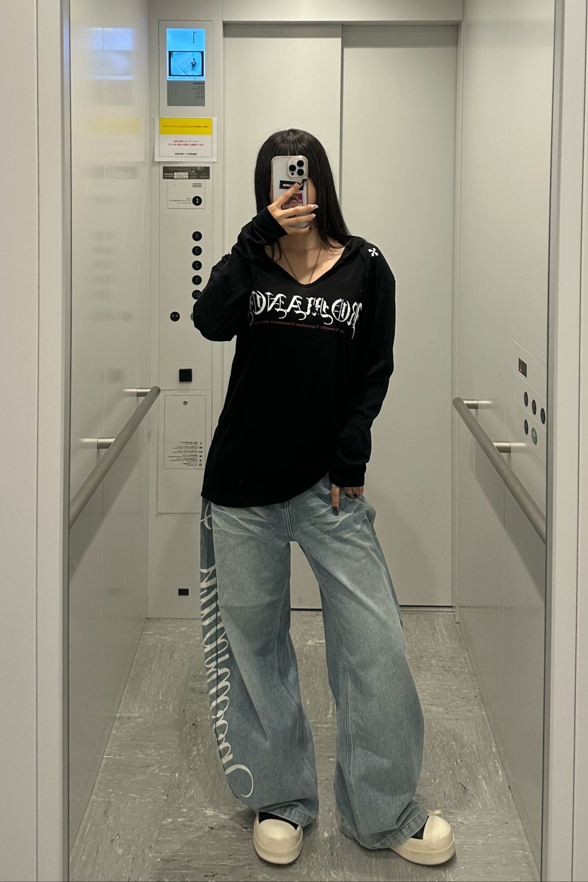 Shoulder Cross Hoodie Top KSG21035