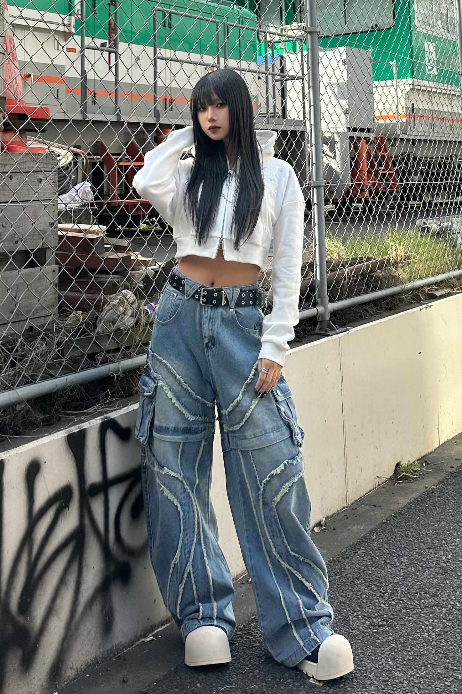 フリンジポケットカーゴパンツ KSG19388