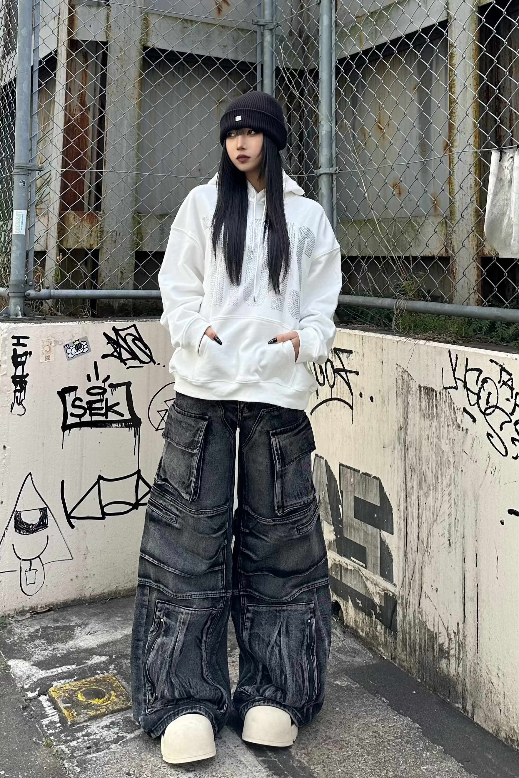 マルチポケットロングストリングパンツ KSG19394