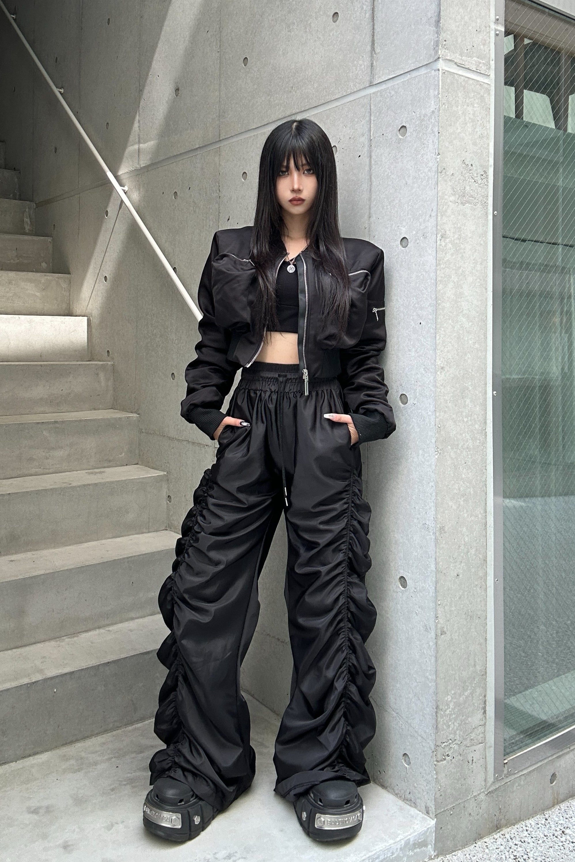 Pocket Shirring Cropped MA1 KSG30052